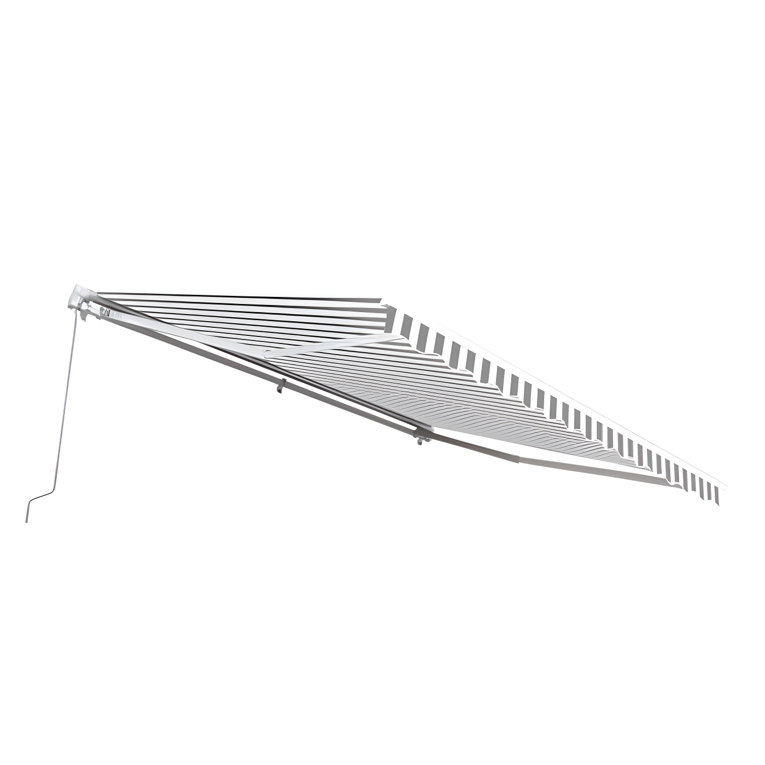 Motorized Retractable White Frame Patio Awning