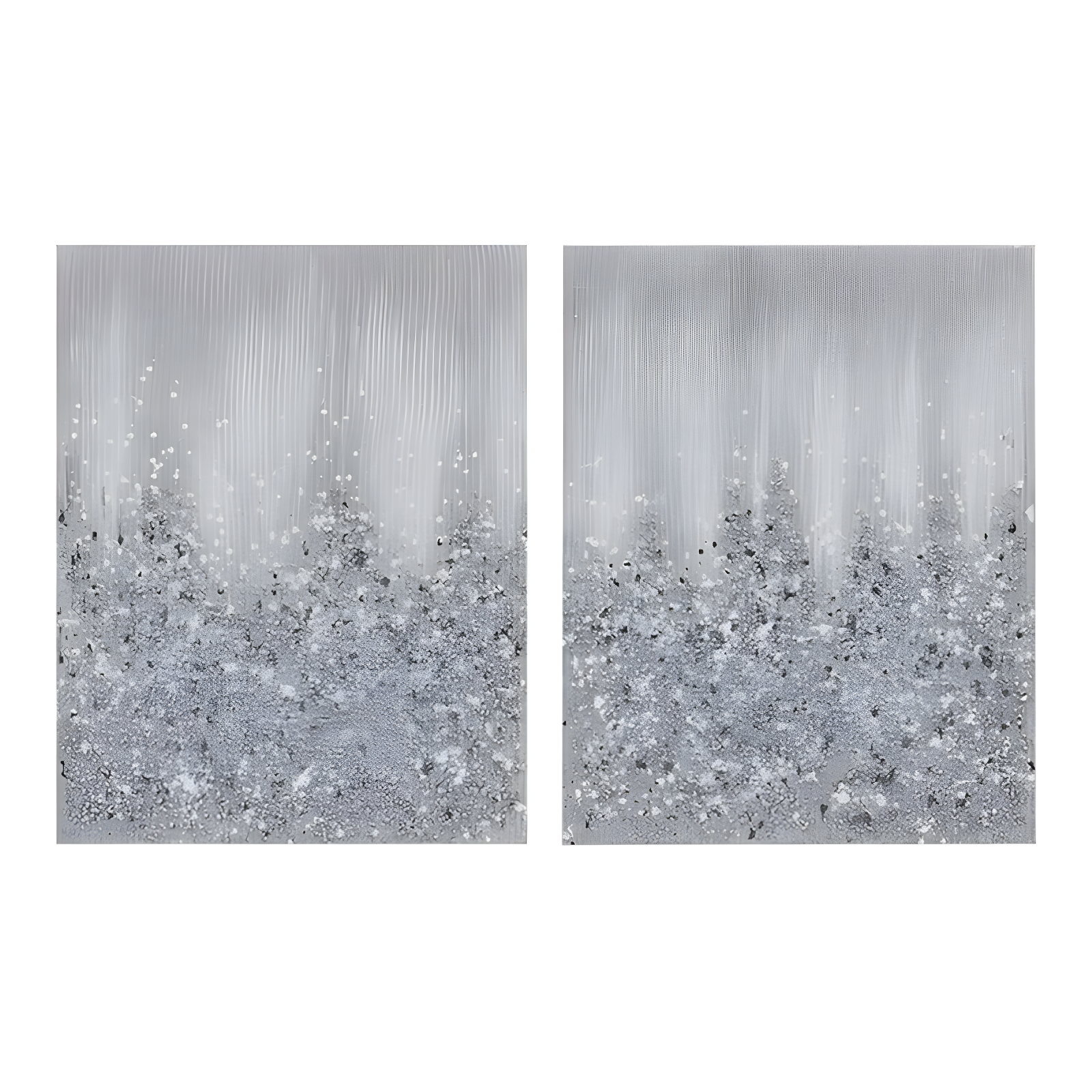 2pc Glimmer Hand Brushed Textured Canvas Art Set with Rock & Stone - Madison Park