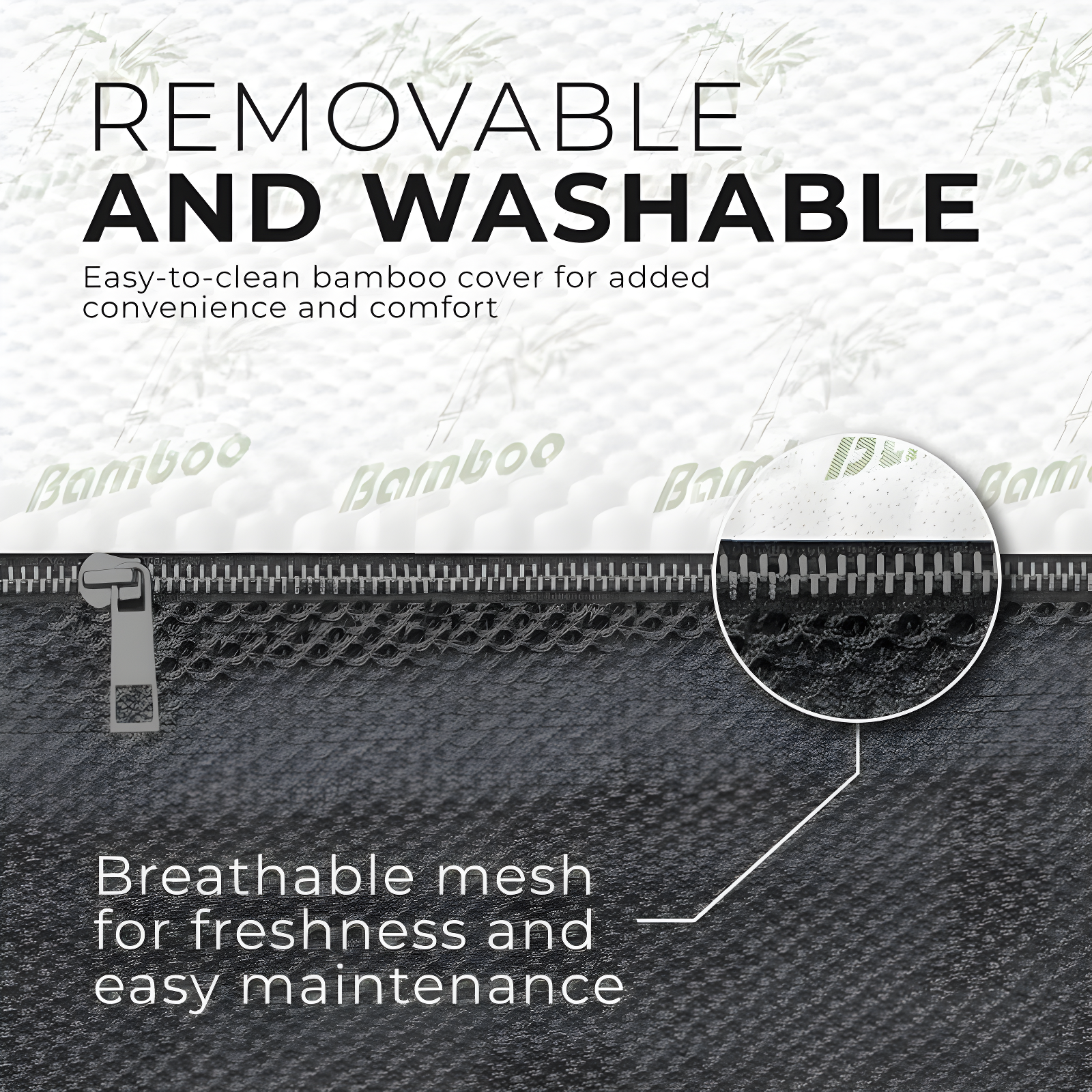 Cozzzi Trifold Mattress for Floor and Traveling with Removable Cover - Lightweight and Portable Mattress for Adults & Kids - Compact and Easy to Storage (75in x 31in x 4in)