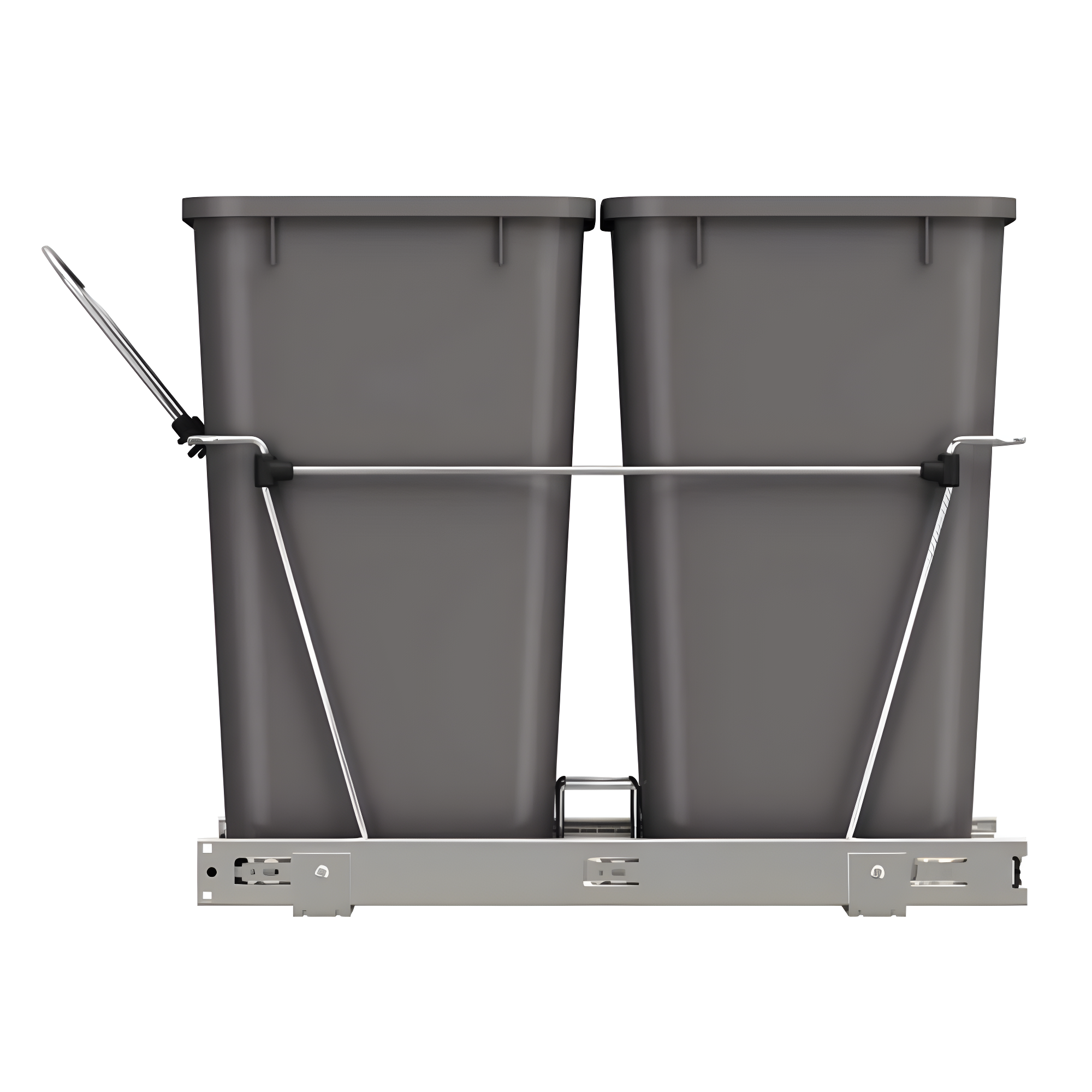 Rev-A-Shelf Double Pull Out Trash Can 27 Qt for Kitchen