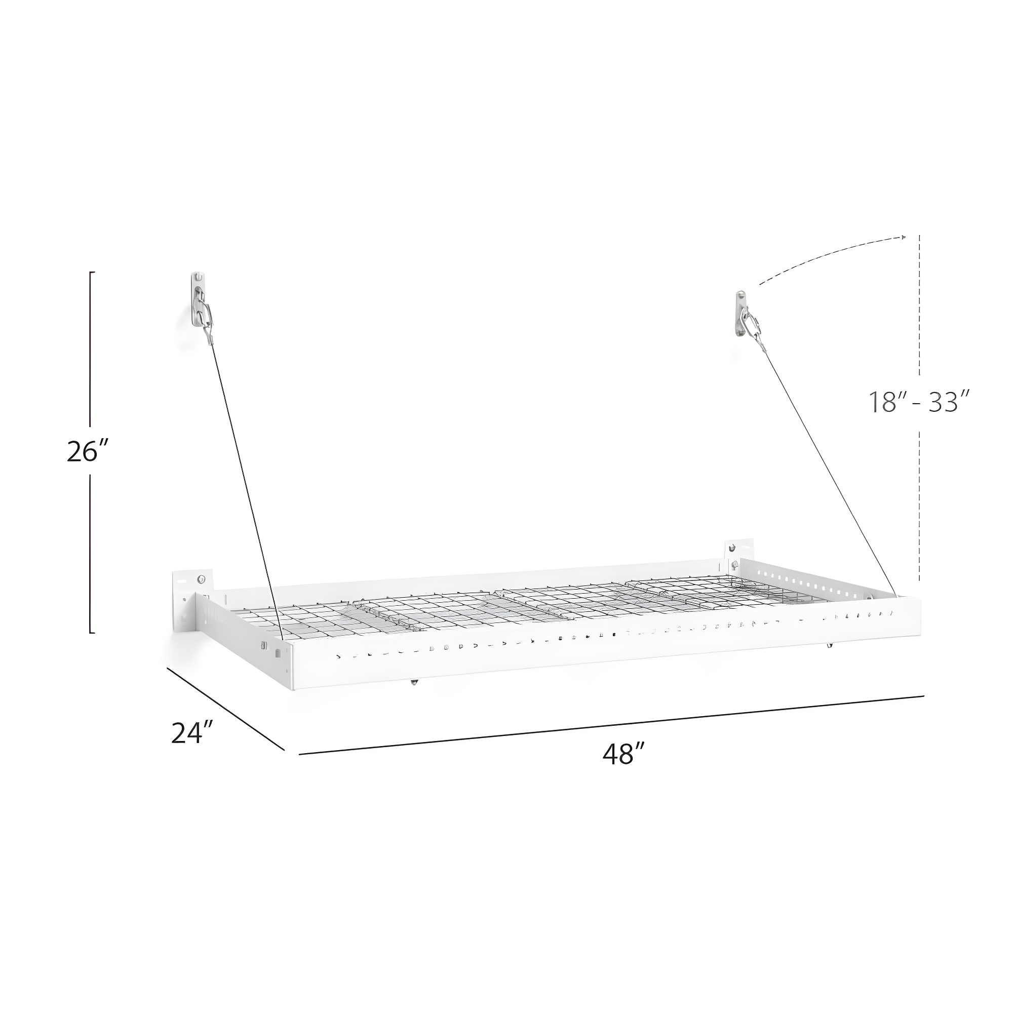 NewAge Products Pro Series 2 ft. x 4 ft. Wall Mounted Steel Shelf