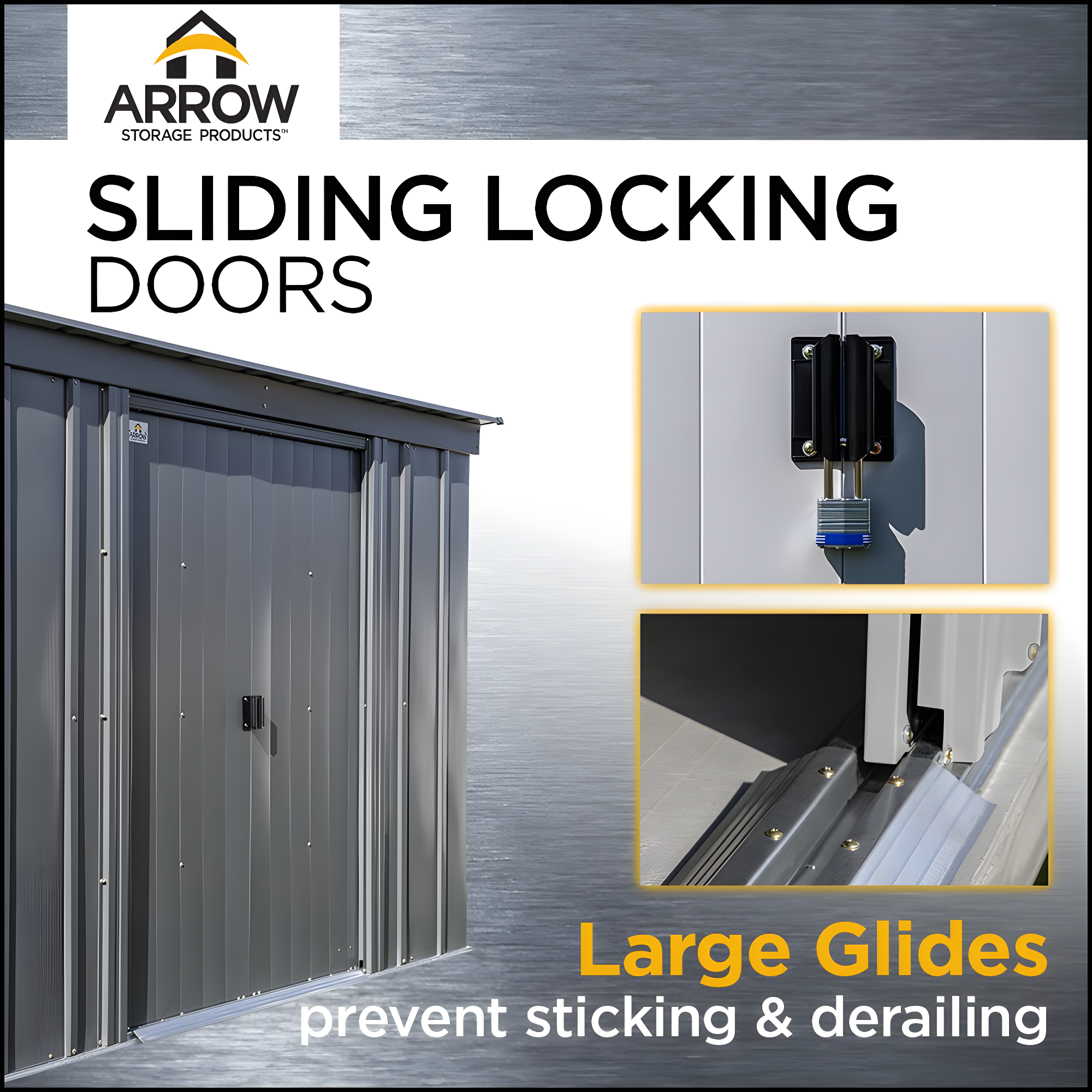 Arrow 10 ft. W x 8 ft. D Metal Storage Shed