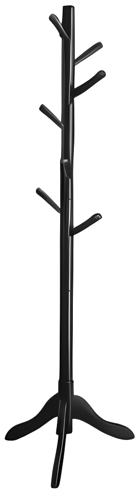 Coat Rack Free Standing, Coat Stand, Hall Coat Tree with 8 Hooks, Black