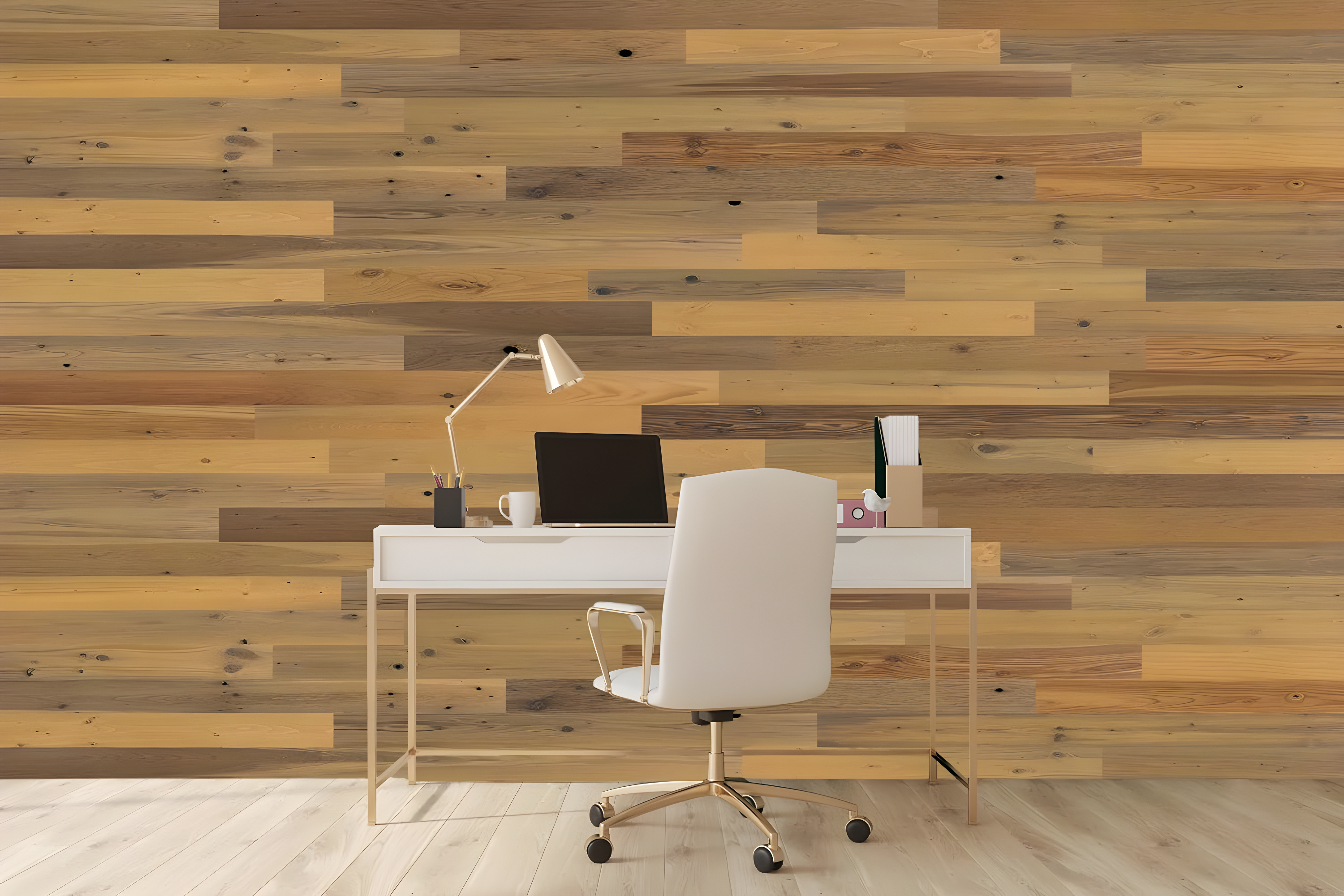 Timberchic River Reclaimed Wooden Wall planks - Simple Peel & Stick Wall Covering Application for DIY Accent Wall & Home Improvement - Modern, Premium Wall Paneling