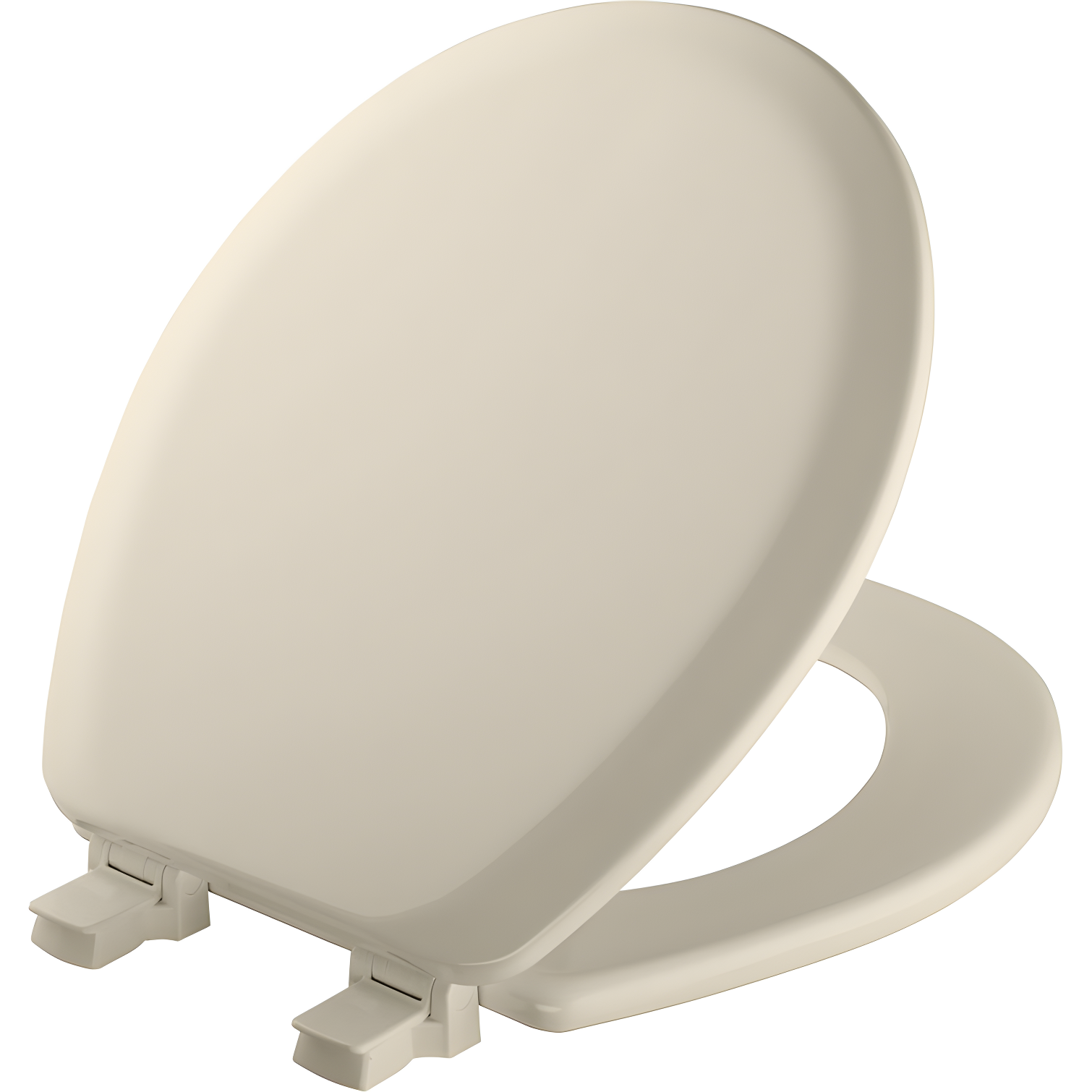 Cameron 41EC Wood Toilet Seat, Never Loosens and Easily Removes for Cleaning, ROUND