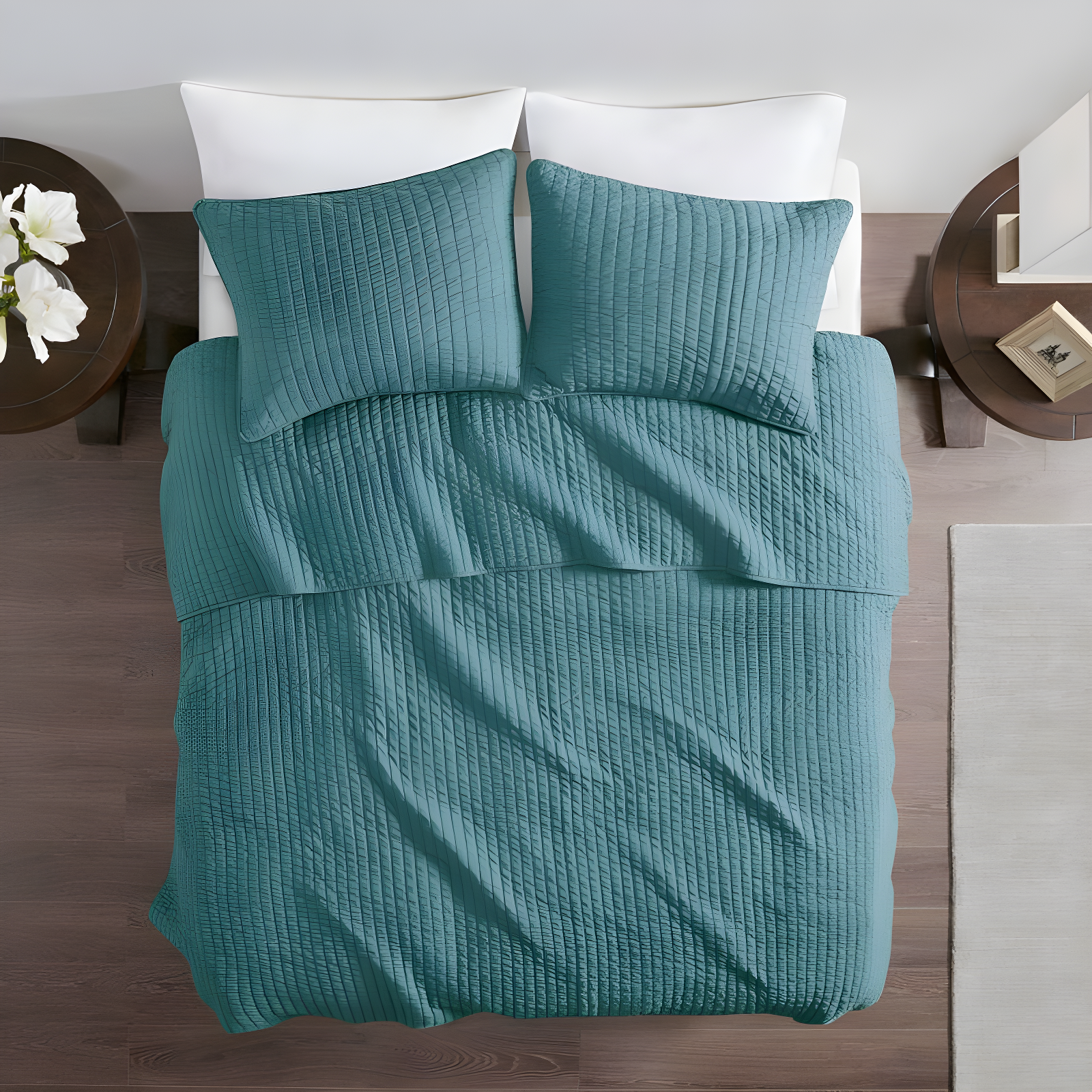 Madison Park Barwick Reversible Solid 3 Piece Quilt Set