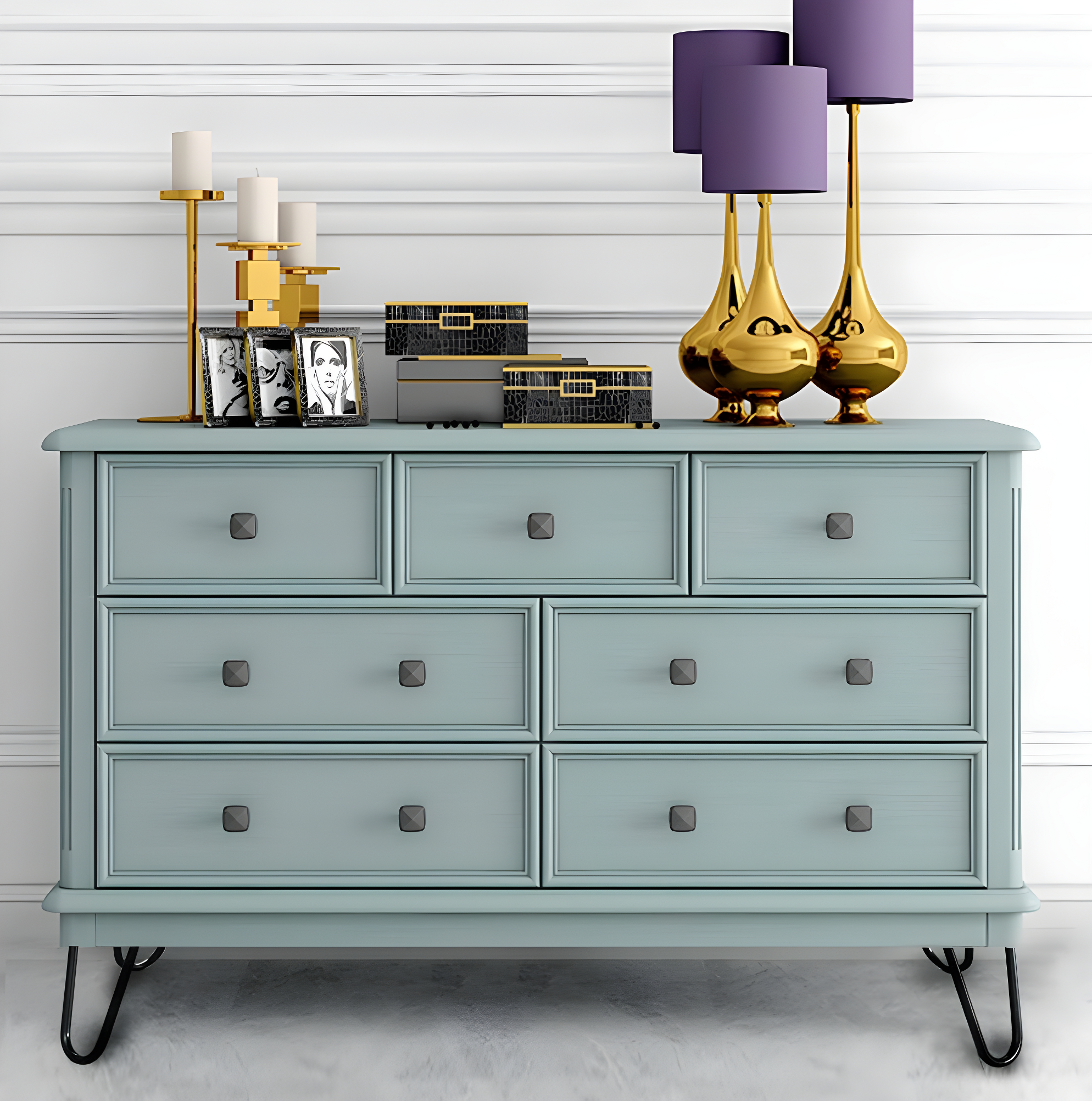 Home Soft Things 10 Inch Furniture Legs Black Metal Hairpin Table Legs Desk Legs, Set of 4, Black