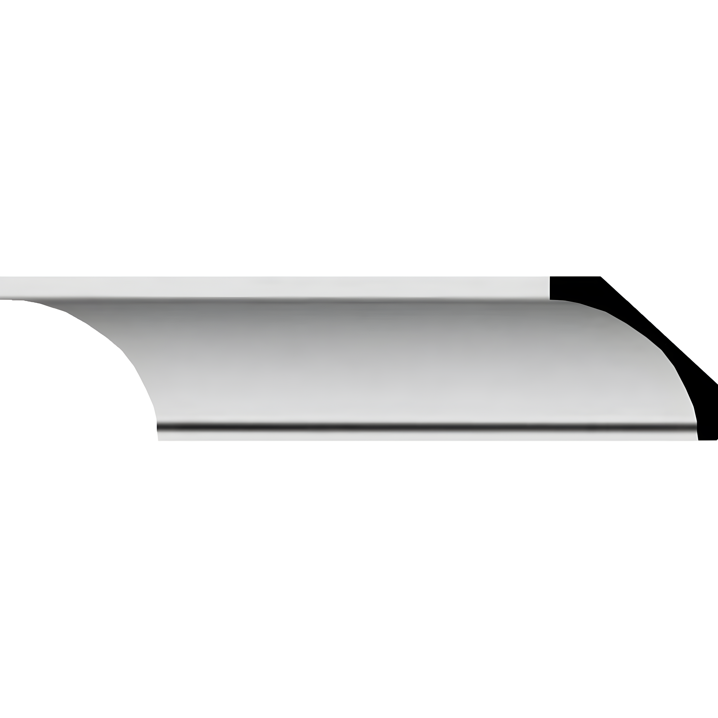 Ekena Millwork 2"H x 1 7/8"P x 2 3/4"F x 94 1/2"L Reece Traditional Smooth Crown Moulding