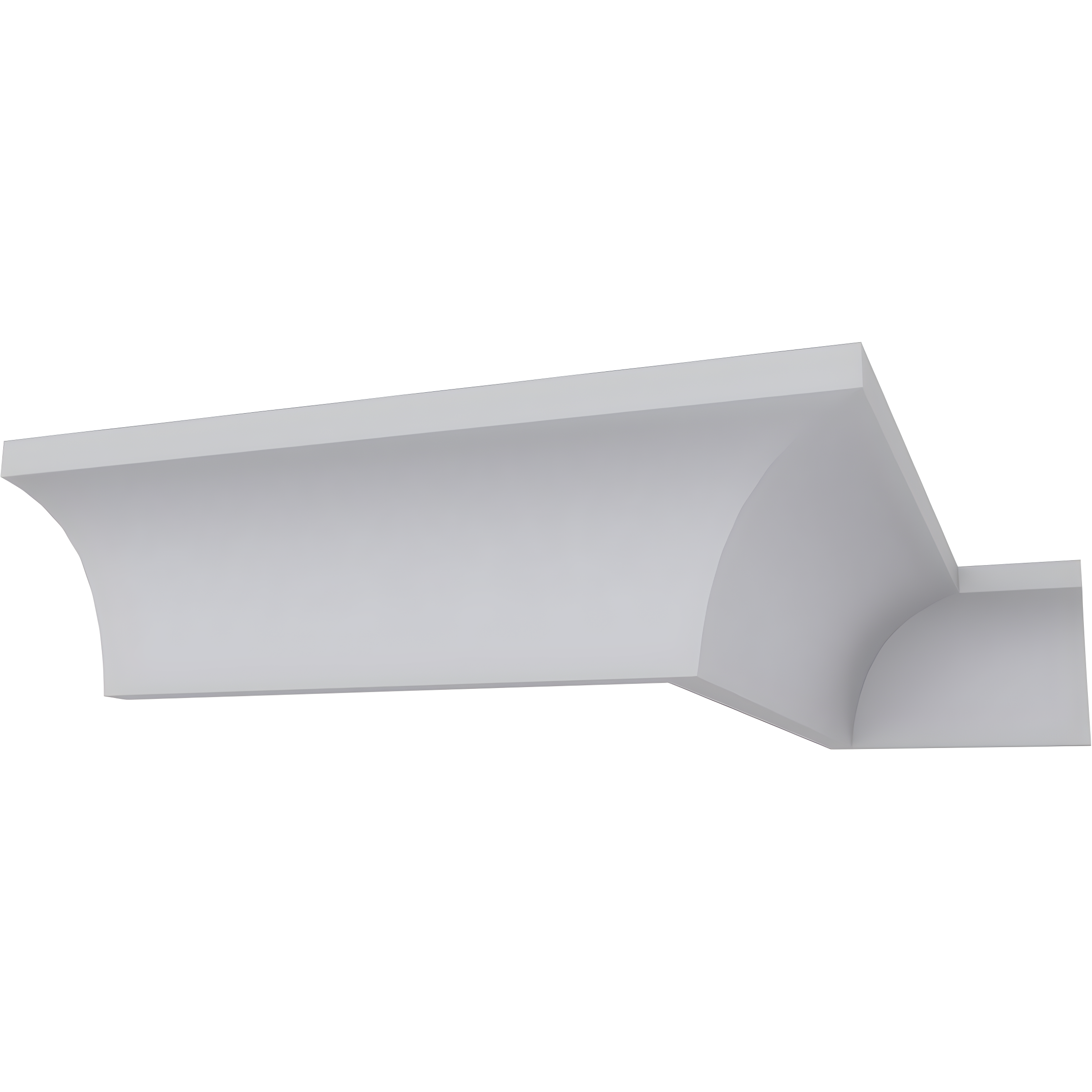 Ekena Millwork 2"H x 1 7/8"P x 2 3/4"F x 94 1/2"L Reece Traditional Smooth Crown Moulding