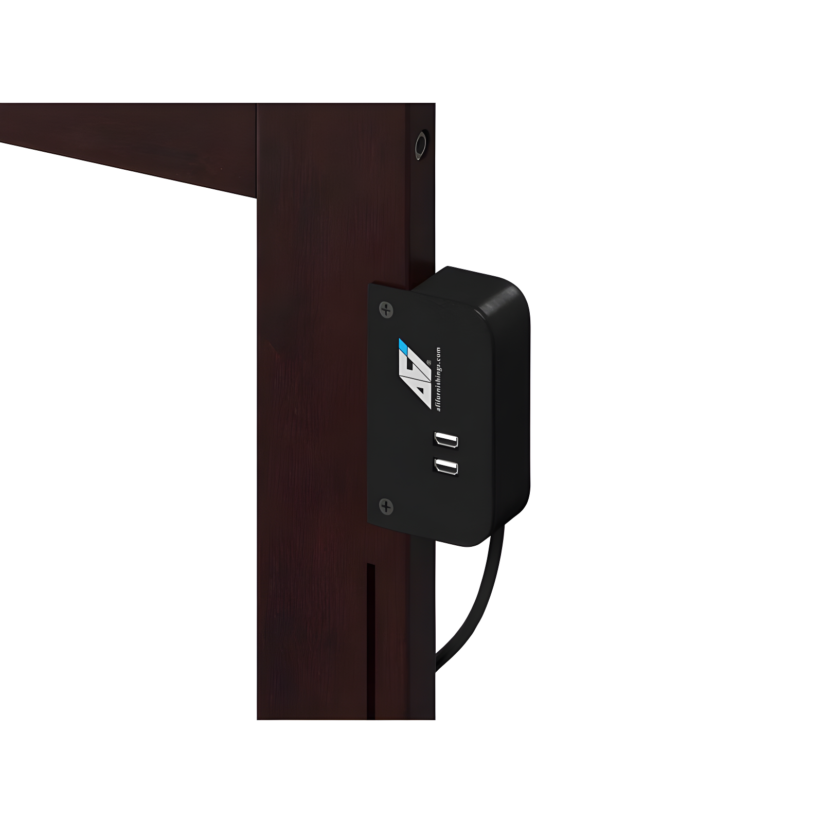 Queen Orlando Headboard Espresso - AFI: Modern Minimalist Design, Satin Finish, USB Charger