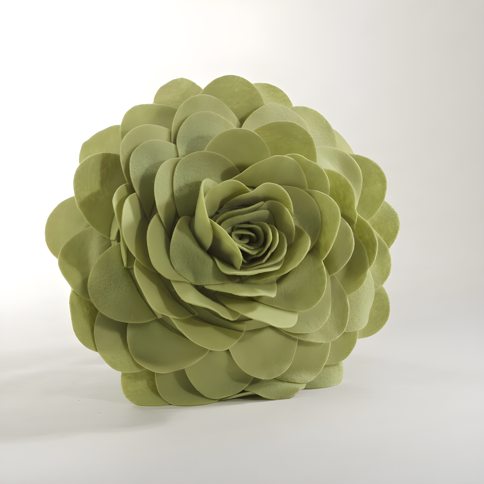Flower Appliqued Felt Throw Pillow