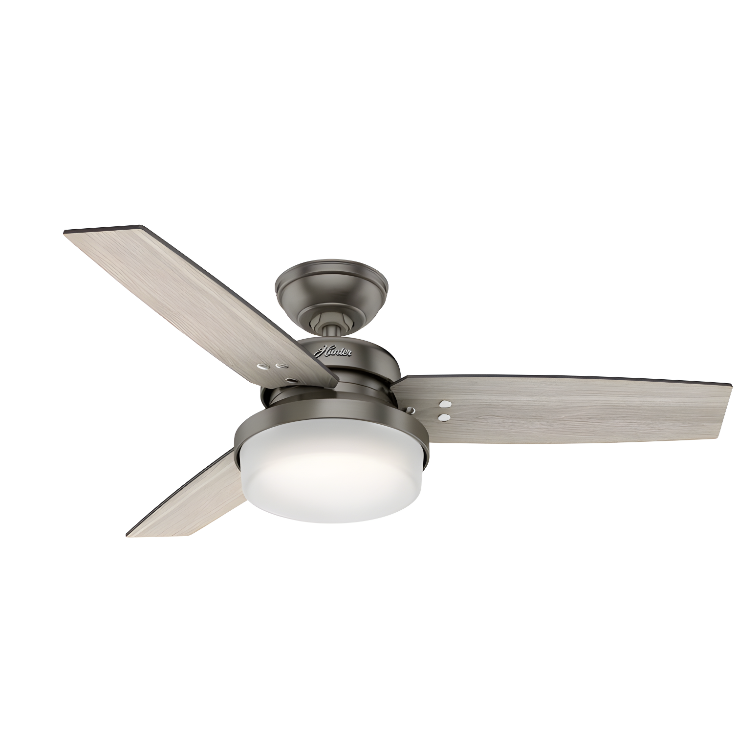 Hunter Fan 44" Sentinel 3 - Blade Standard Ceiling Fan with Remote Control and Light Kit Included