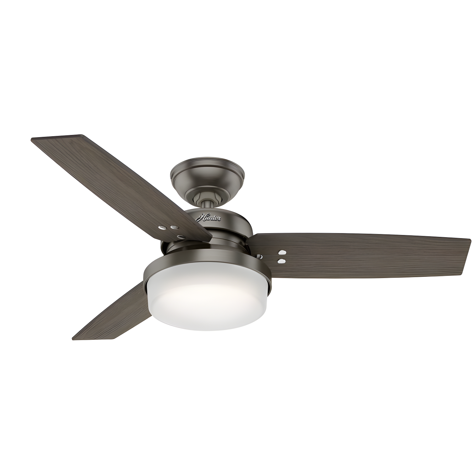 Hunter Fan 44" Sentinel 3 - Blade Standard Ceiling Fan with Remote Control and Light Kit Included