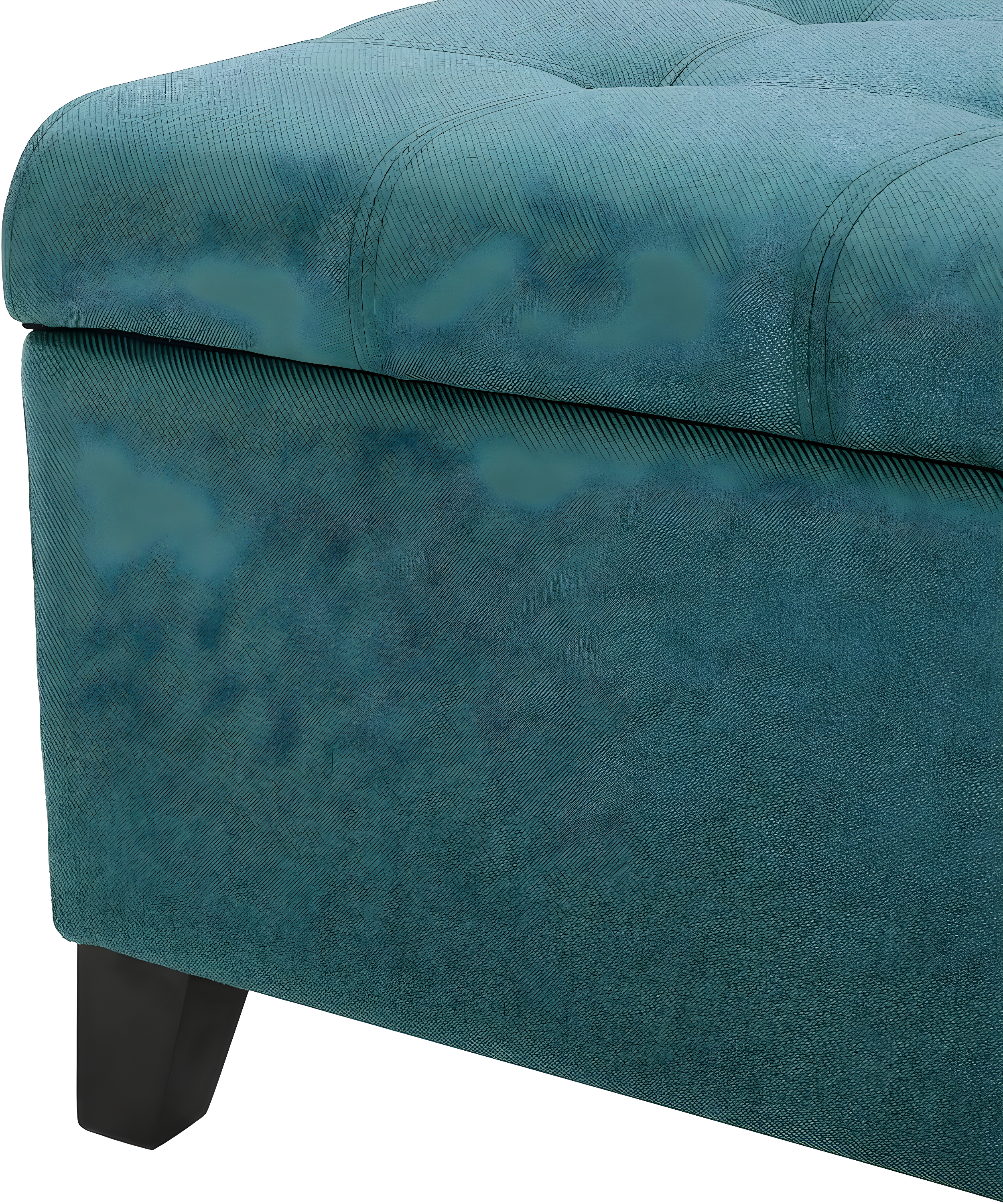 Mission Storage Ottoman - Dark Teal - Christopher Knight Home: Upholstered, Tufted Top, Rectangular Shape