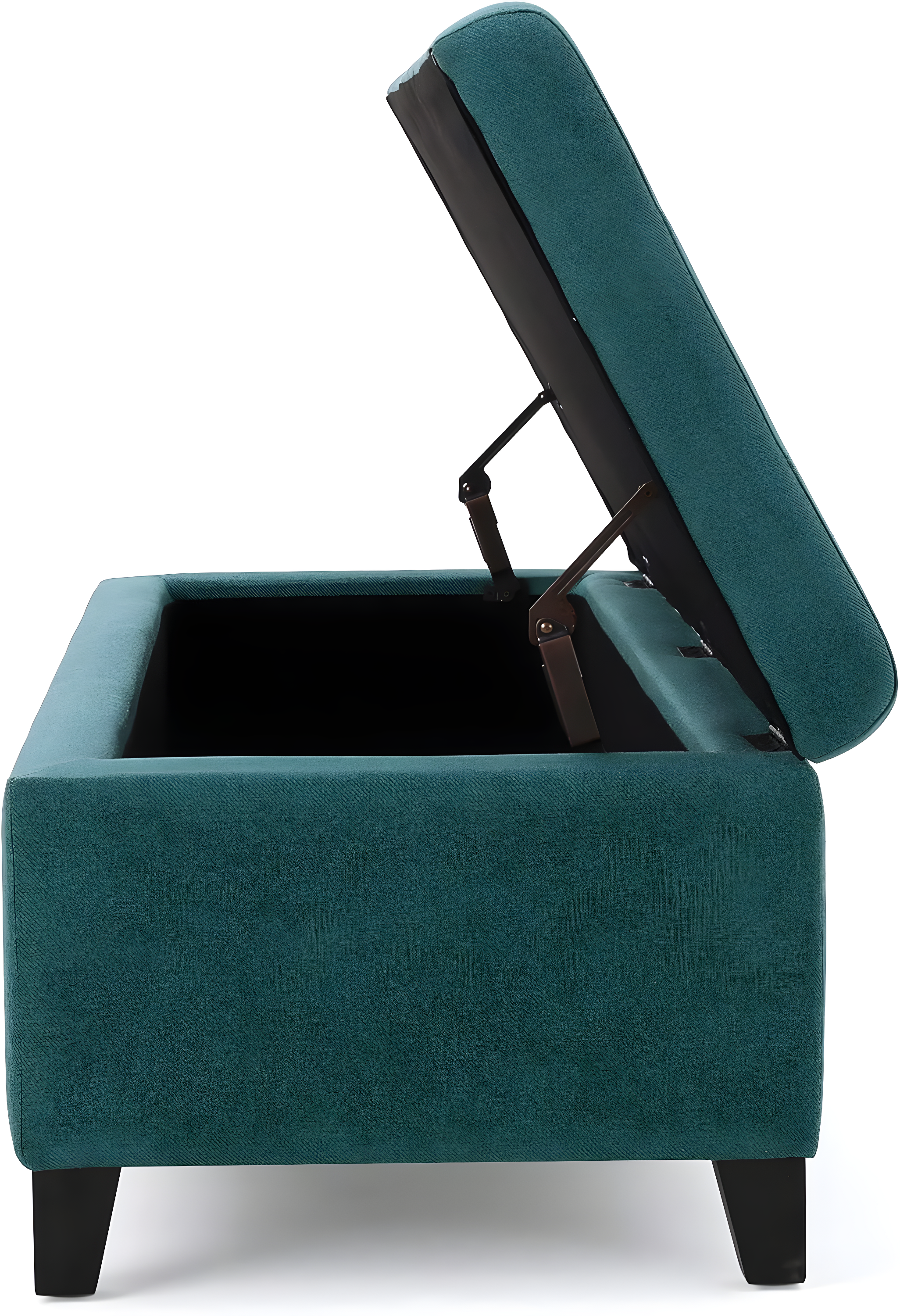 Mission Storage Ottoman - Dark Teal - Christopher Knight Home: Upholstered, Tufted Top, Rectangular Shape