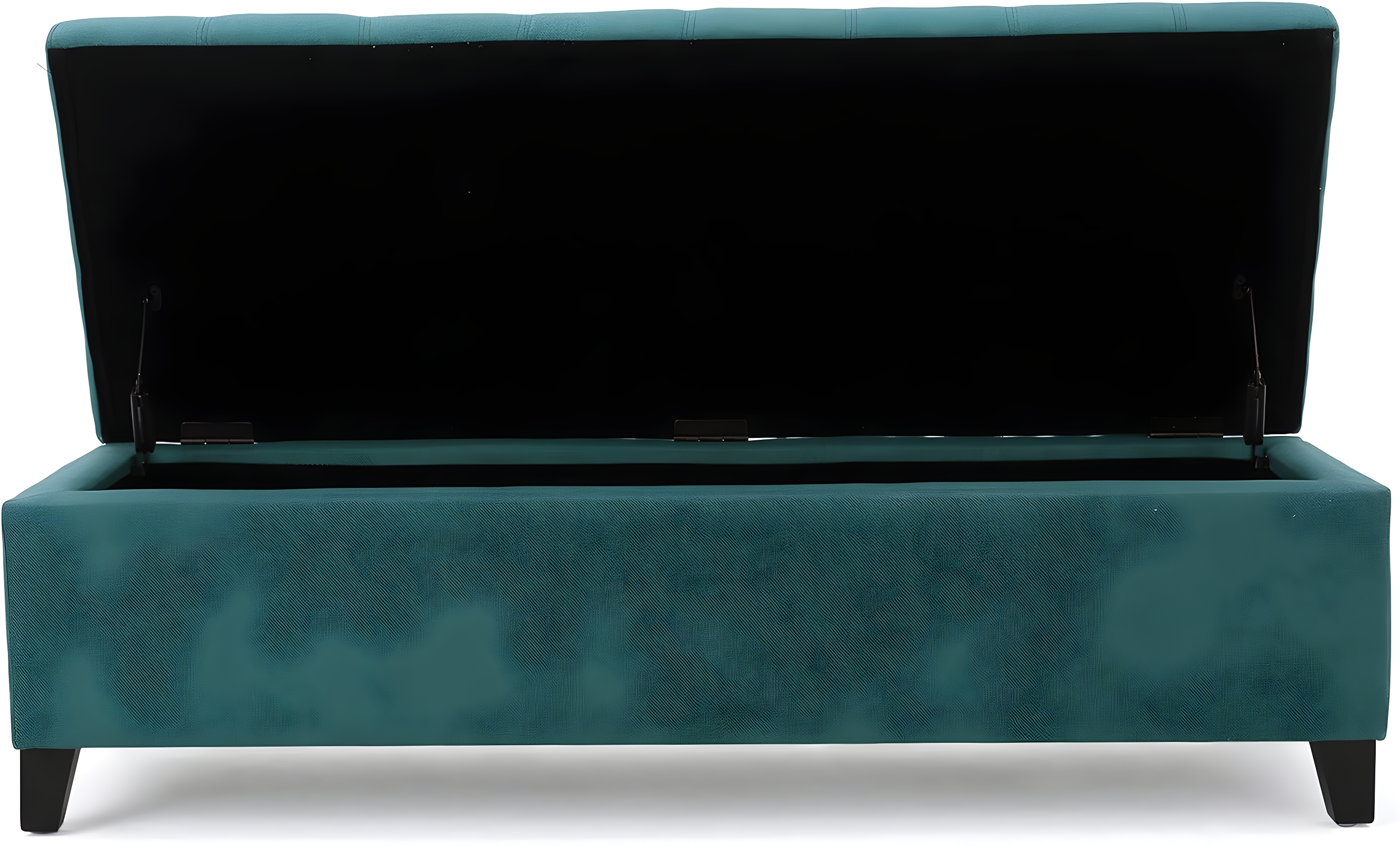 Mission Storage Ottoman - Dark Teal - Christopher Knight Home: Upholstered, Tufted Top, Rectangular Shape