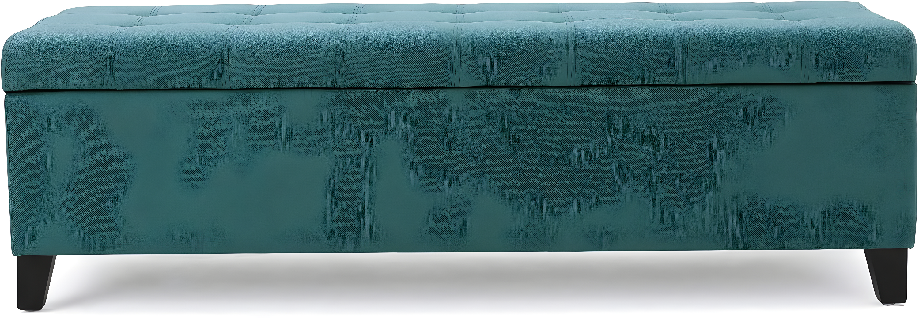 Mission Storage Ottoman - Dark Teal - Christopher Knight Home: Upholstered, Tufted Top, Rectangular Shape