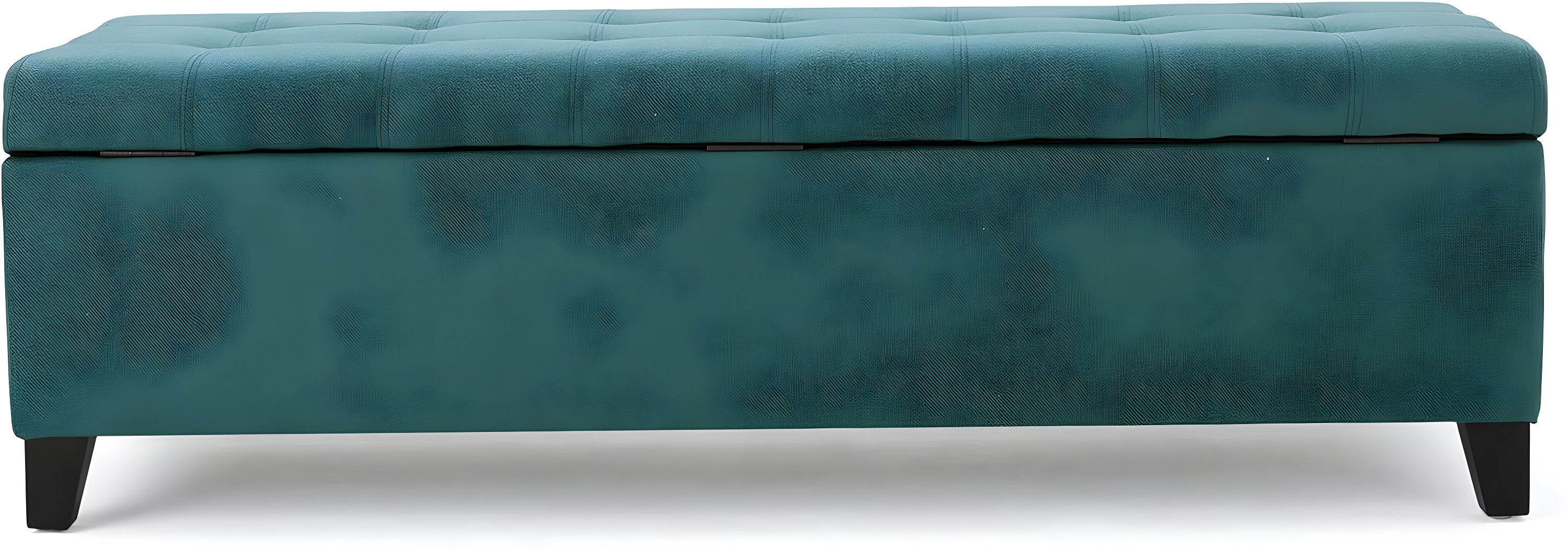 Mission Storage Ottoman - Dark Teal - Christopher Knight Home: Upholstered, Tufted Top, Rectangular Shape