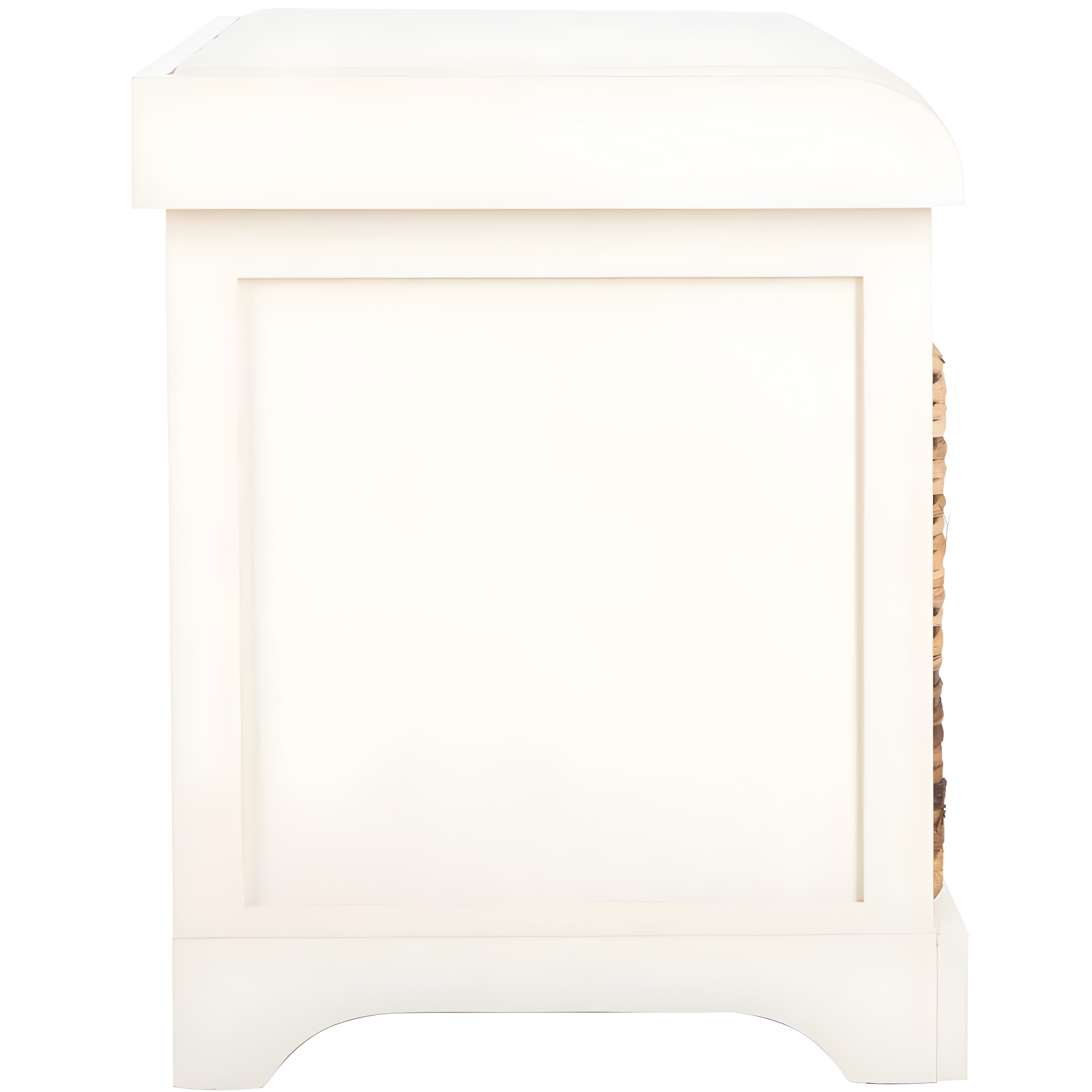 Freddy Wicker Storage Bench - AMH5736 - Vintage White - Safavieh