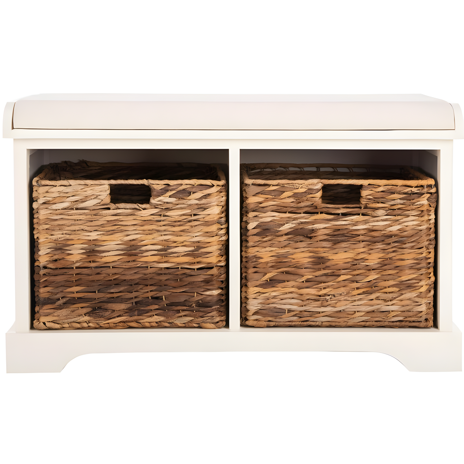 Freddy Wicker Storage Bench - AMH5736 - Vintage White - Safavieh