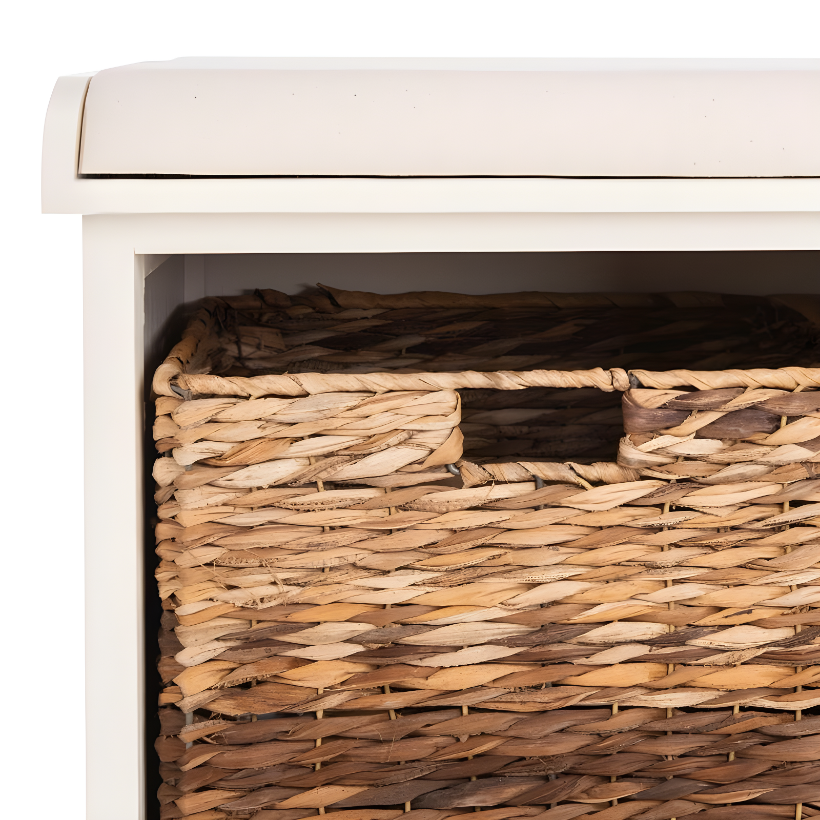 Freddy Wicker Storage Bench - AMH5736 - Vintage White - Safavieh