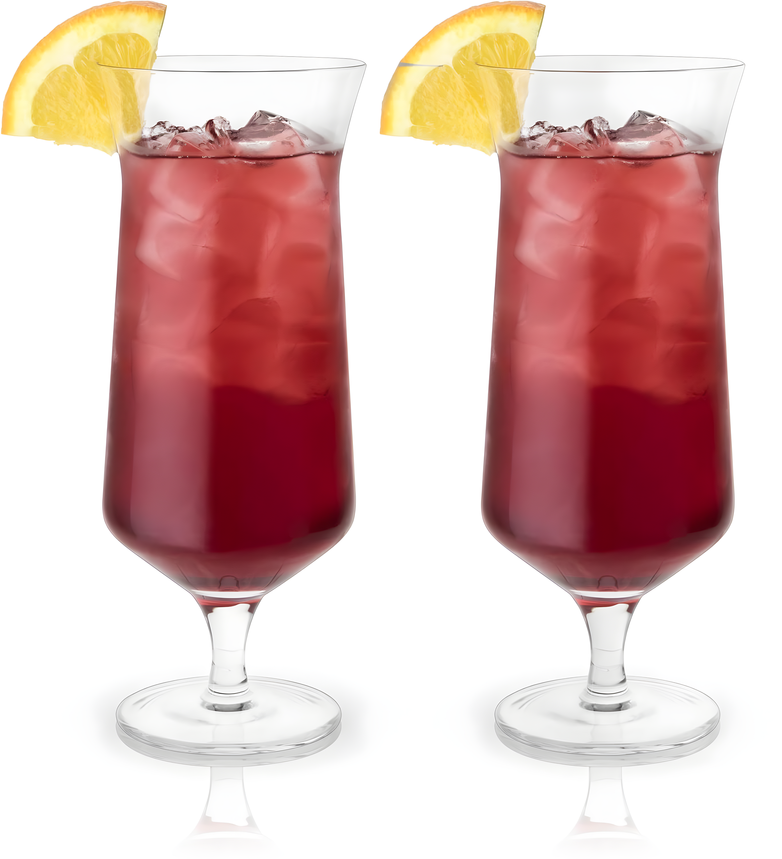 Viski Raye Angled Crystal Hurricane Glasses (Set of 2)