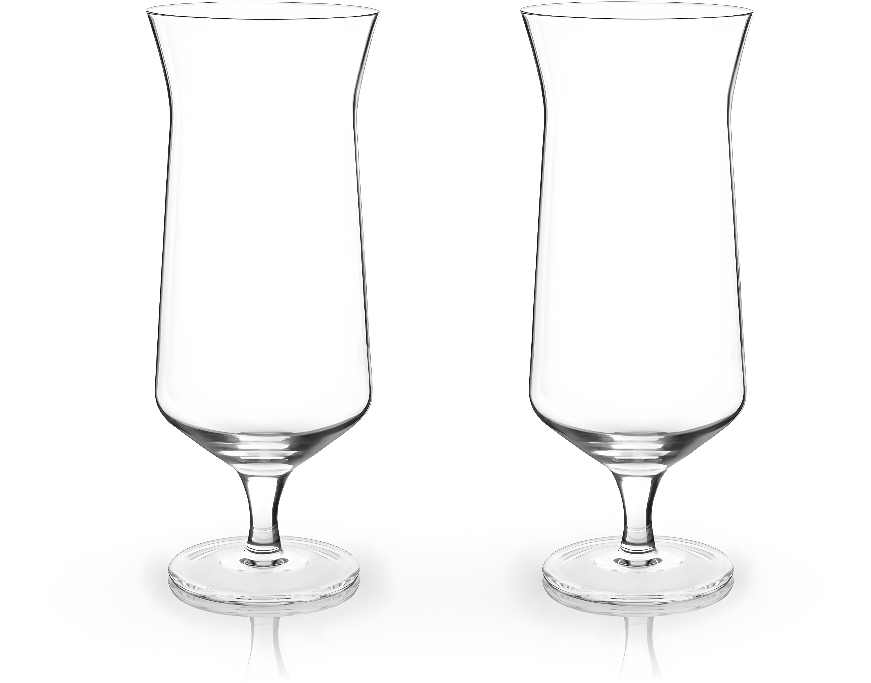 Viski Raye Angled Crystal Hurricane Glasses (Set of 2)