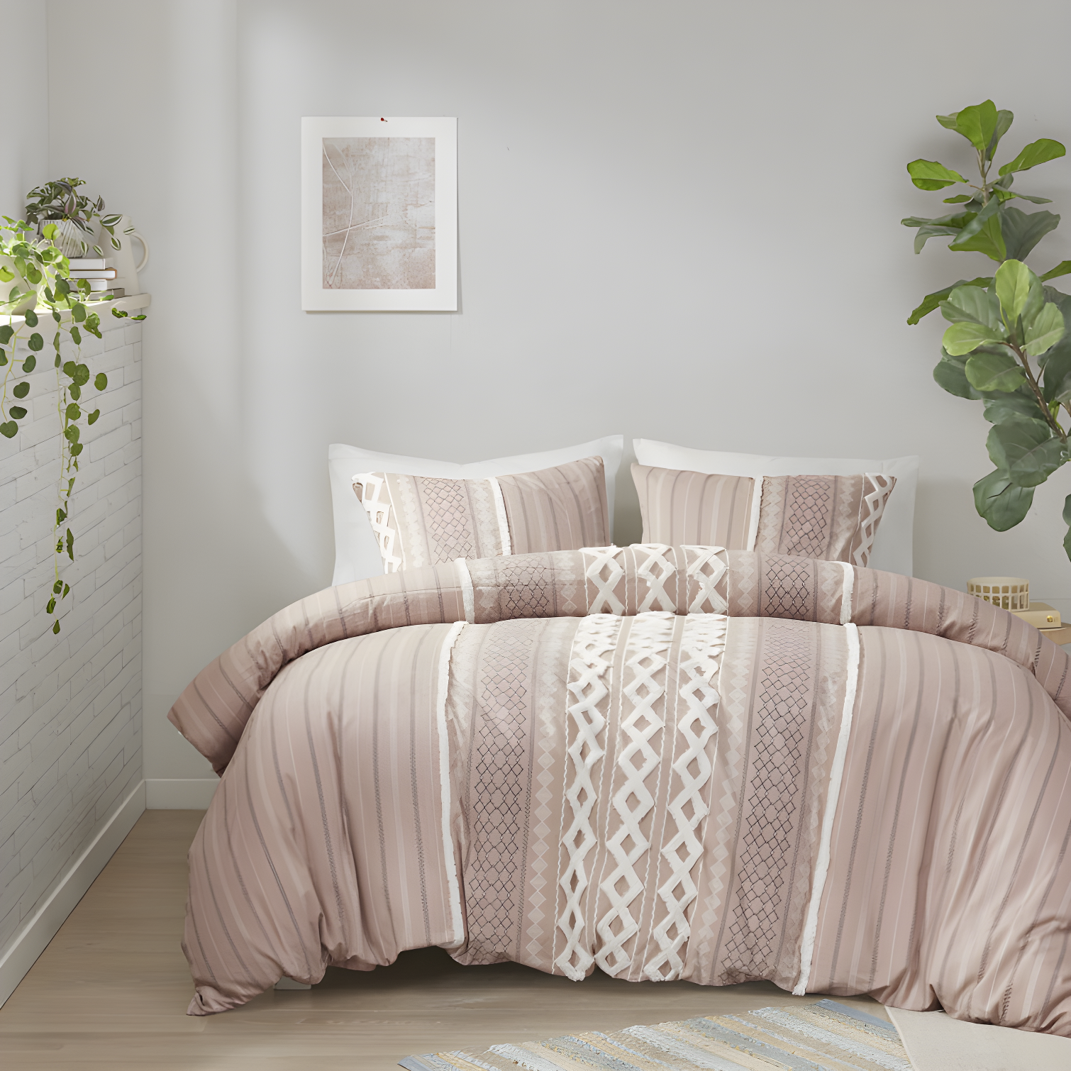 INK+IVY Imani Cotton Printed Duvet Cover Set