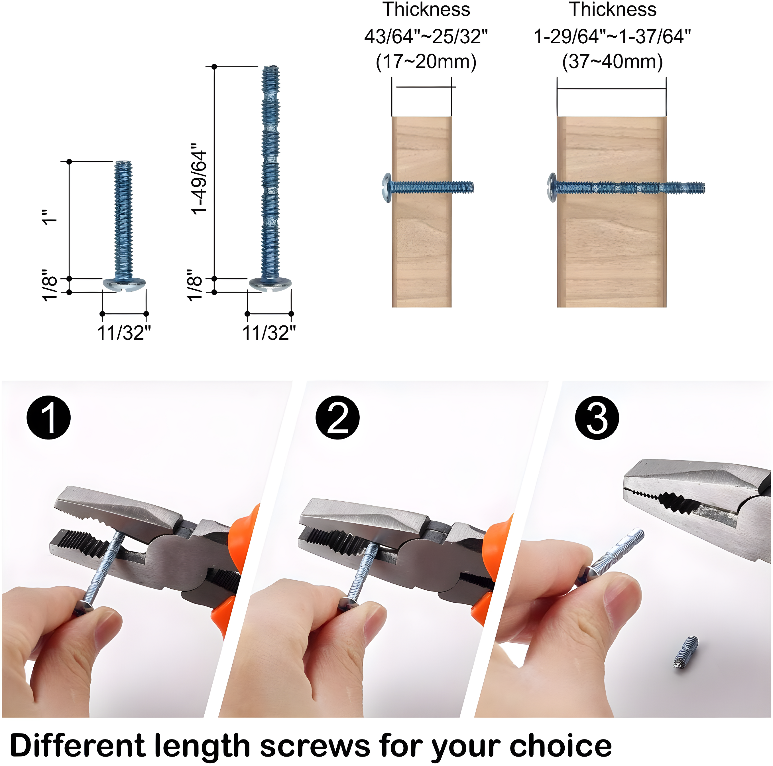 Black Cabinet Knobs - Modern Matte Black Drawer Knobs (1.14" - Kitchen, Dresser & Cupboard Closet)