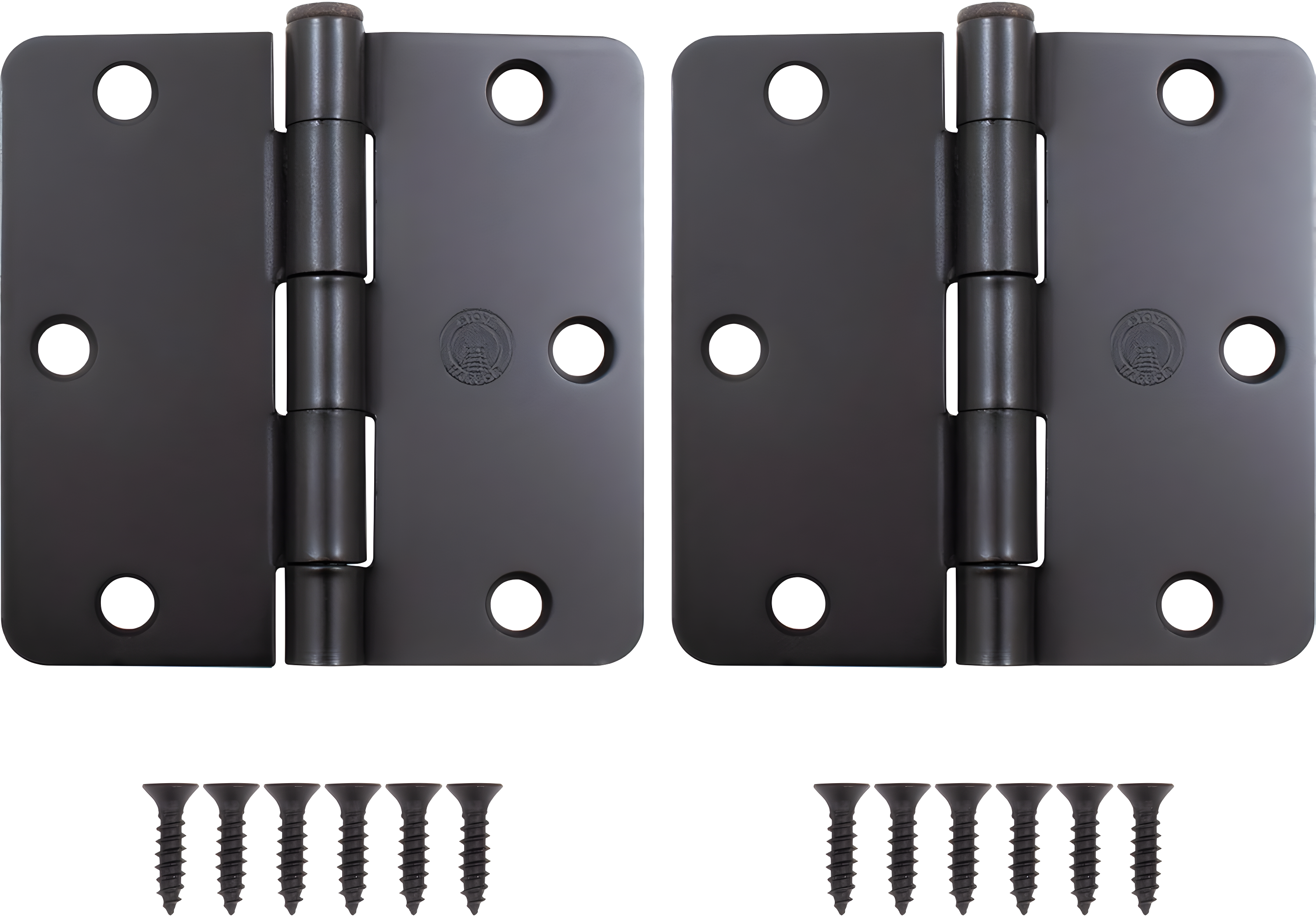 Stone Harbor Hardware 3-1/2" Door Hinges, 1/4" Radius Corner (Set of 2)