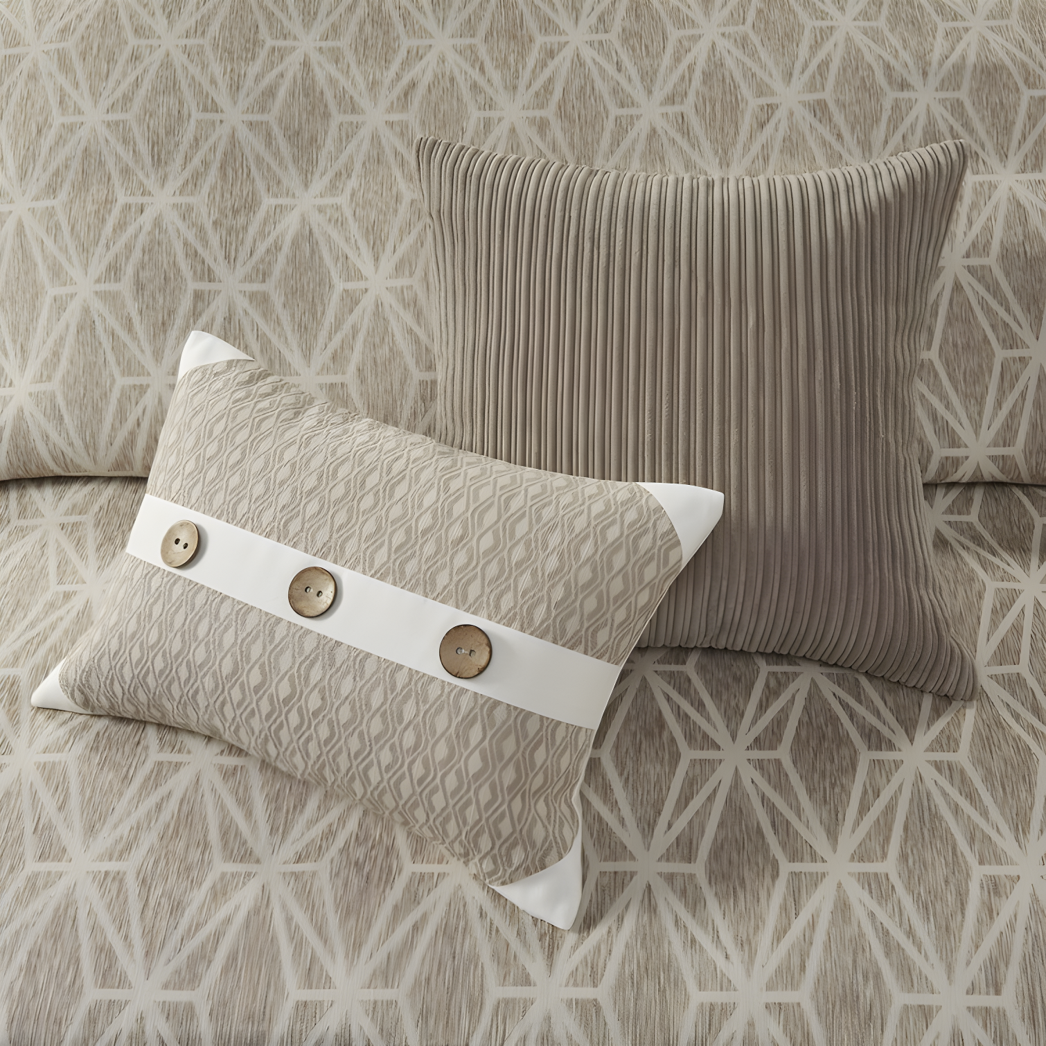 Madison Park Signature Madison Park Signature Grace Geometric Oversized Jacquard Comforter Set