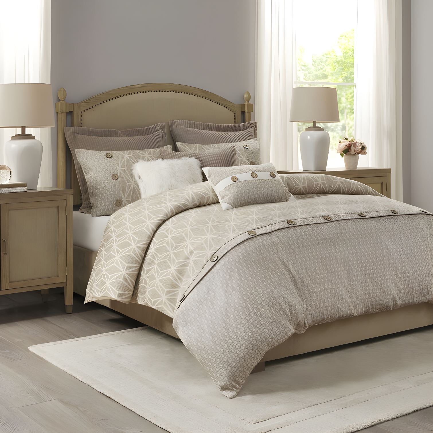 Madison Park Signature Madison Park Signature Grace Geometric Oversized Jacquard Comforter Set