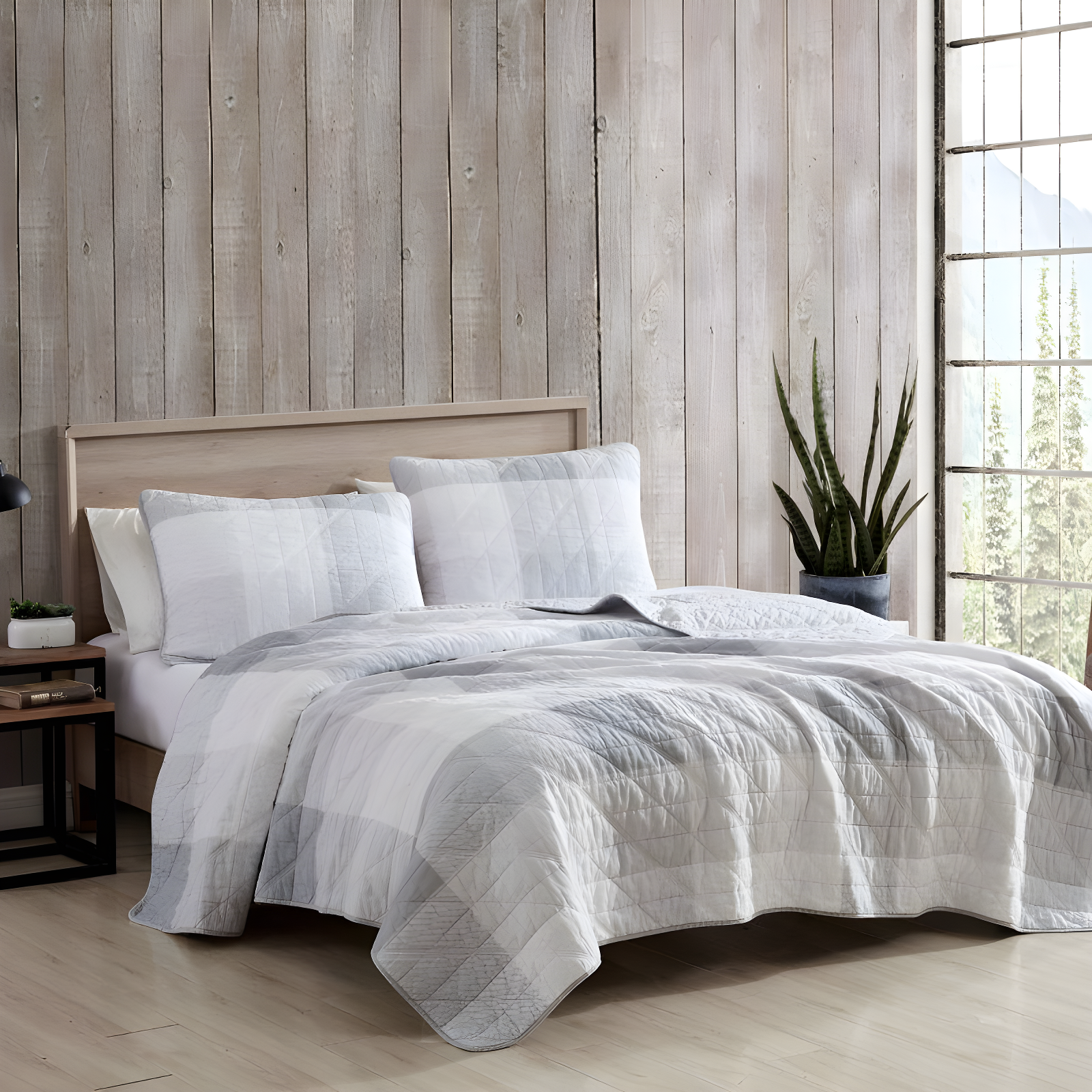 Eddie Bauer Boulder Plaid Cotton Green Quilt Set & Reviews | Wayfair