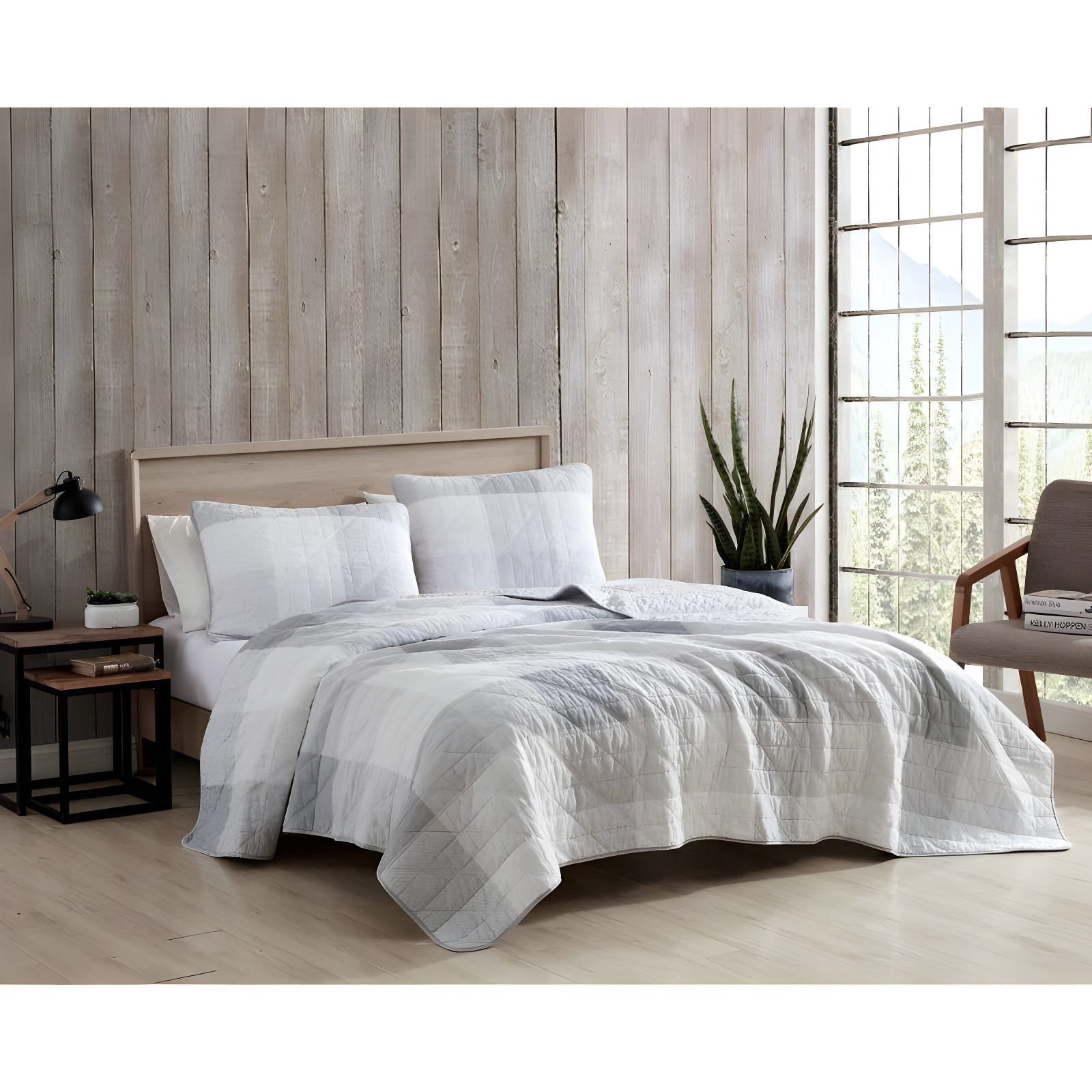 Eddie Bauer Boulder Plaid Cotton Green Quilt Set & Reviews | Wayfair