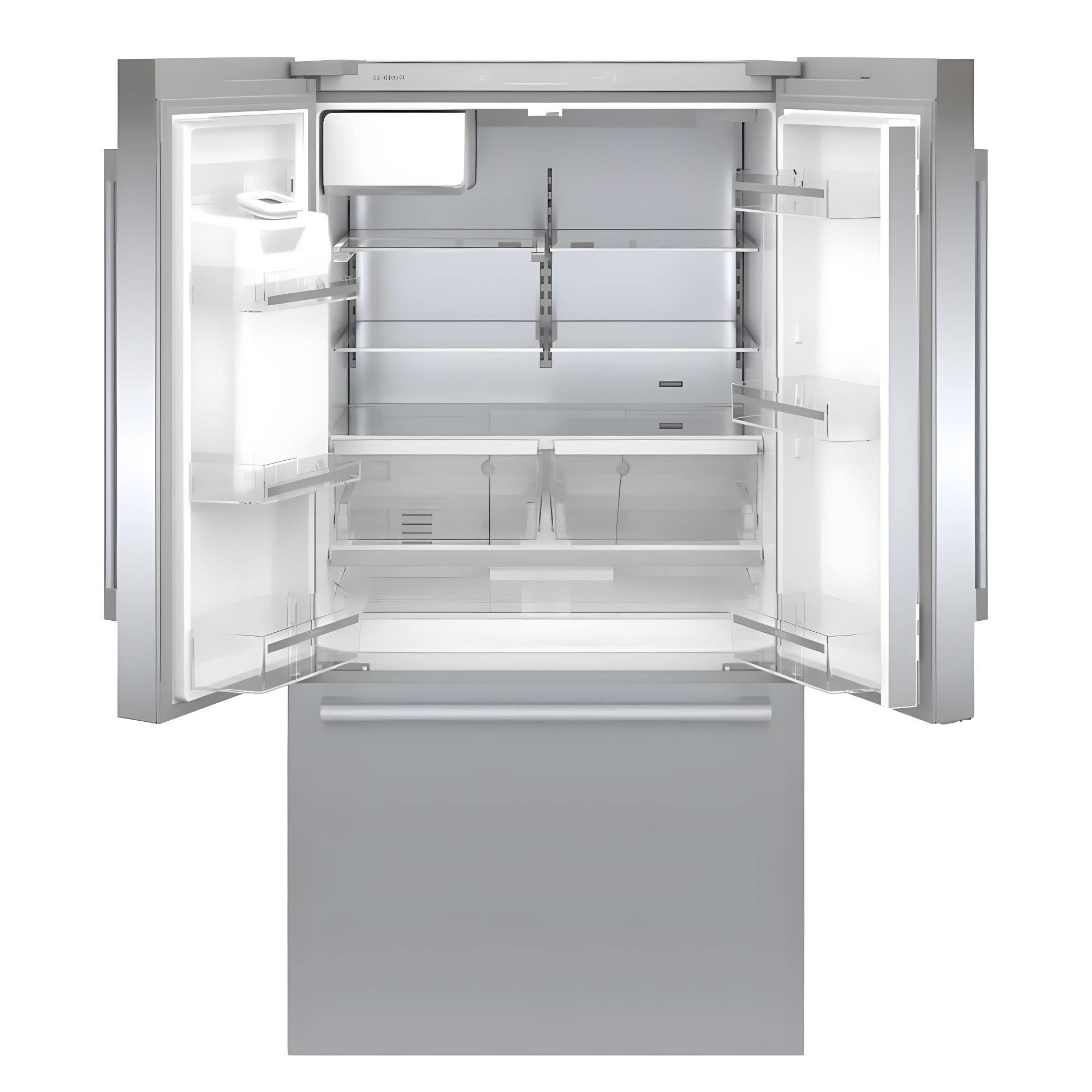 Bosch - 500 Series 36-Inch Smart French Door Standard-Depth Refrigerator With Quickicepro, Anti-Fingerprint, External Water & Ice, Home Connect