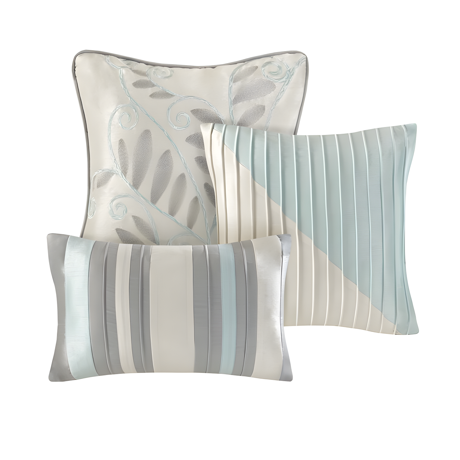 Madison Park Amherst 7 Piece Striped and Pleated Comforter Set