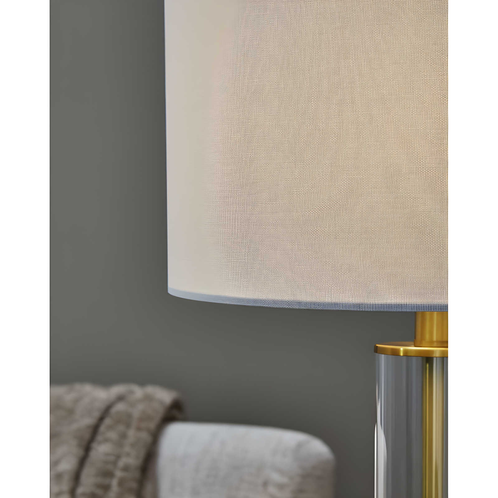 Signature Design by Ashley Orenman Table Lamps: Metallic Finish, Drum Shade, 29.25" Height