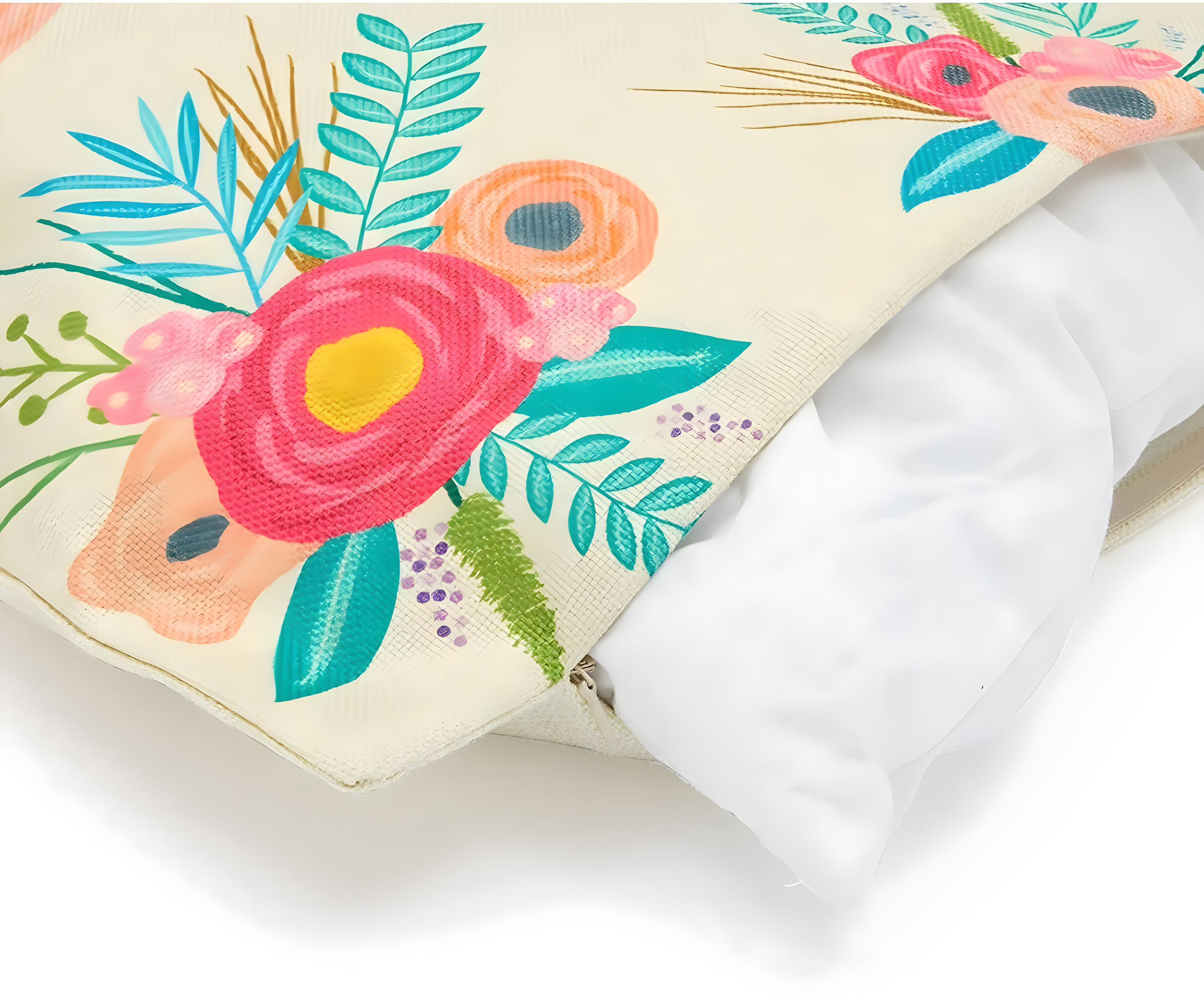 Juvale Set of 4 Happy Spring Decorative Pillow Case Cushion Covers for Easter, 4 Designs, 17 x 17 in