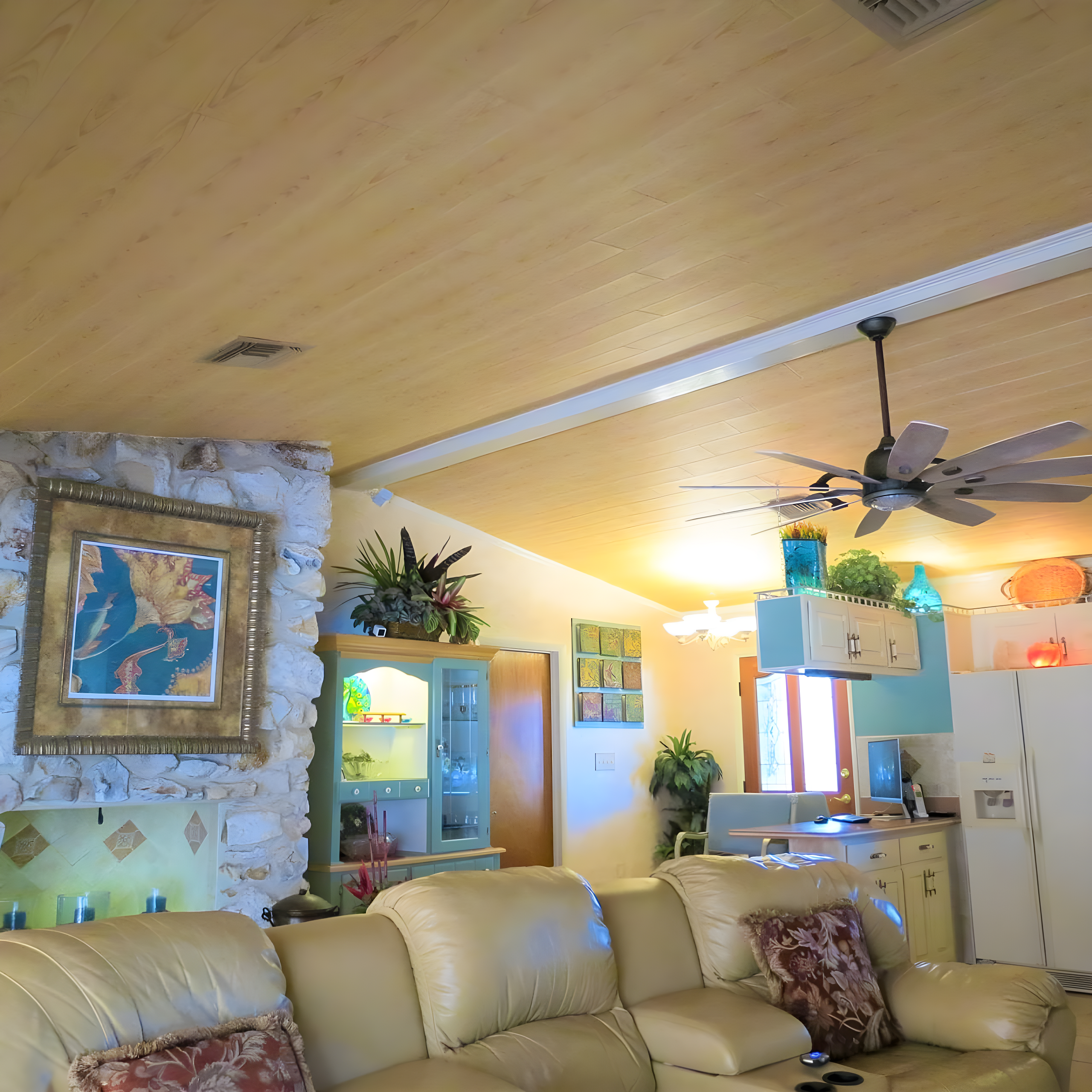 Foam Wood Glue-Up Ceiling Planks 39 in. x 6 in.