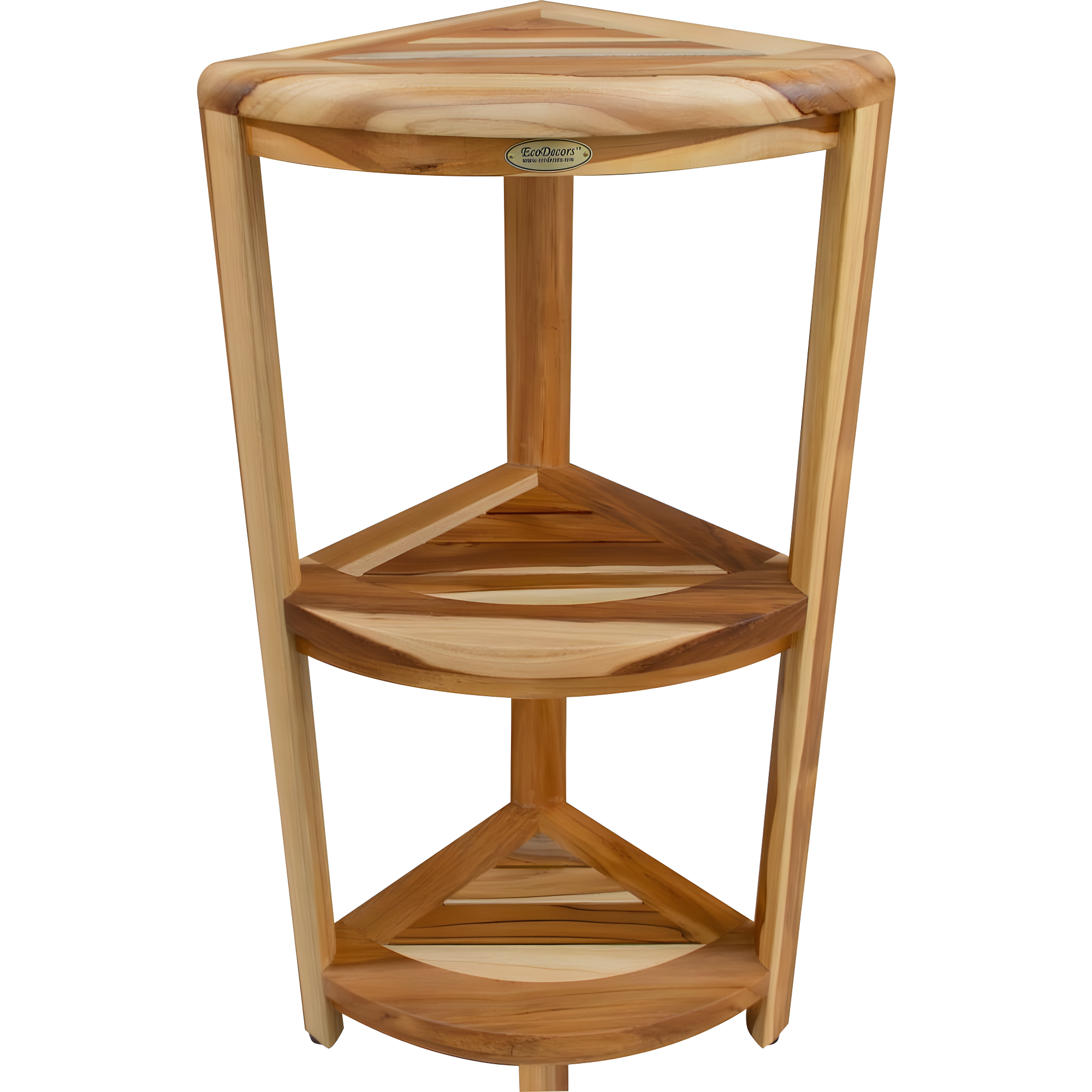 EcoDecors EcoDecors, Snazzy Corner, Teak Corner Shower Shelf, Shower Stand Corner, in EarthyTeak™