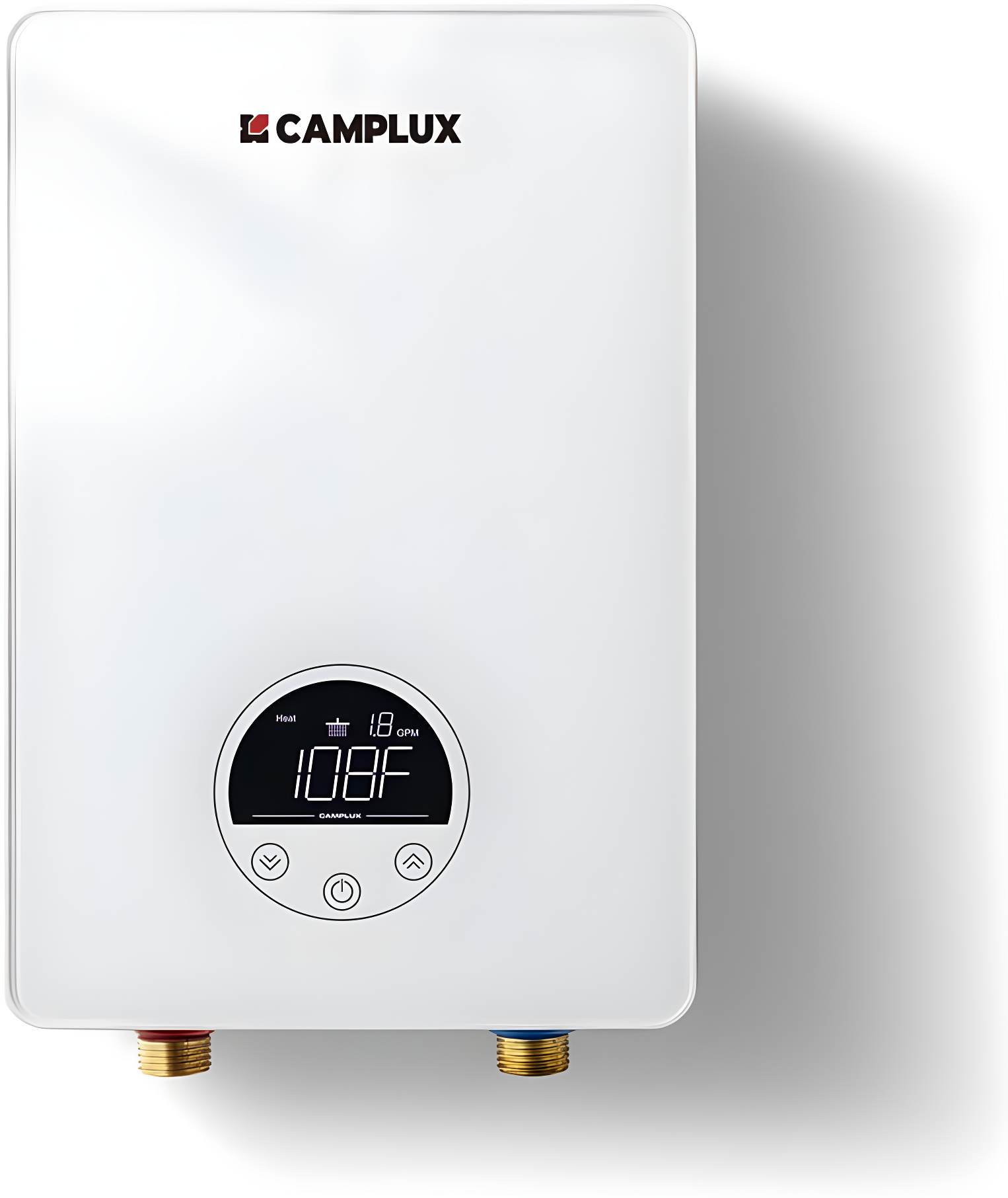 CAMPLUX 1.8 GPM Tankless Electric Water Heater, 6kW 240V, TE06Pro, White