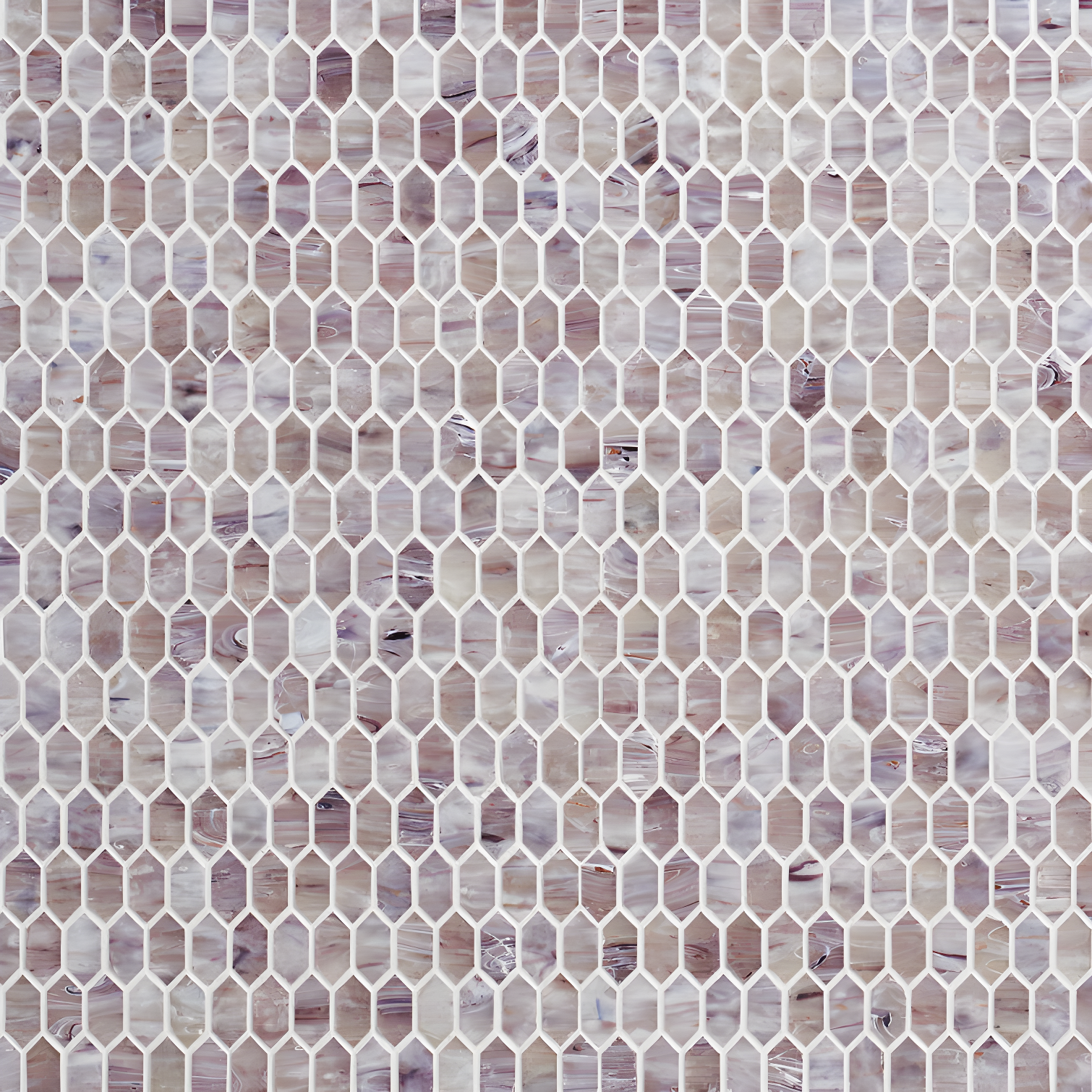 Whisper 11.61" x 11.73" Polished Mini Picket Glass Mosaic Wall Tile (0.94 Sq. Ft. / each)