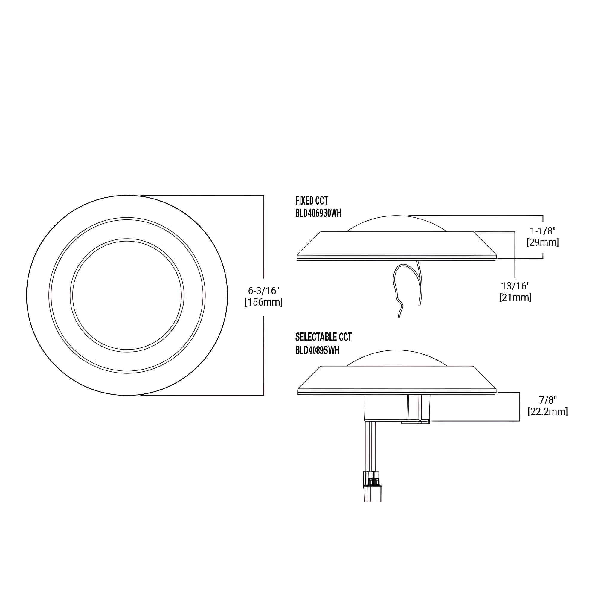 4'' White LED Shower Recessed Trim