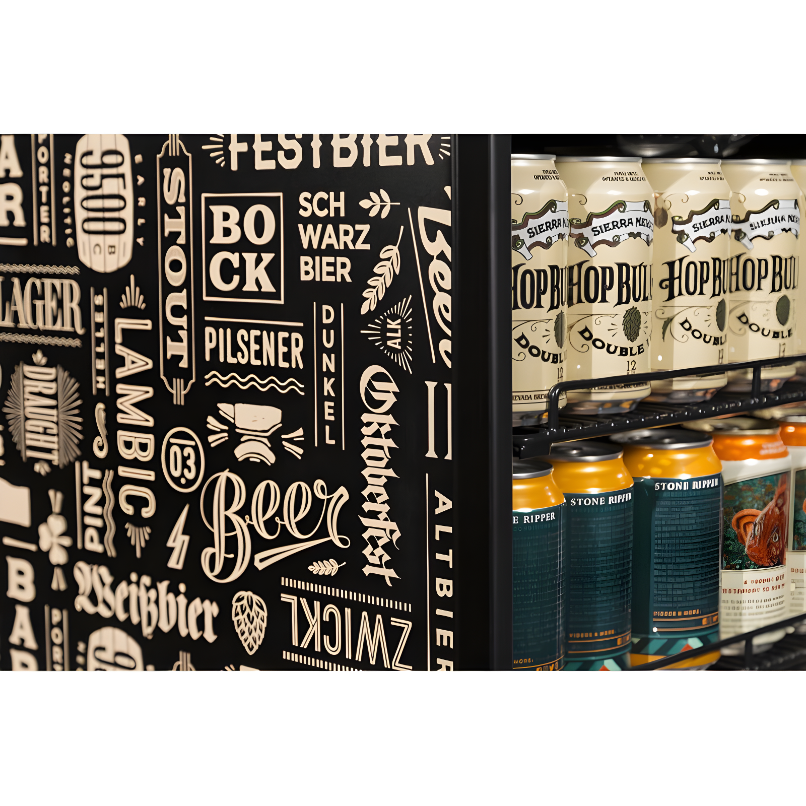 Newair Newair Custom Designed Freestanding 126 Can Beer Fridge with SplitShelf