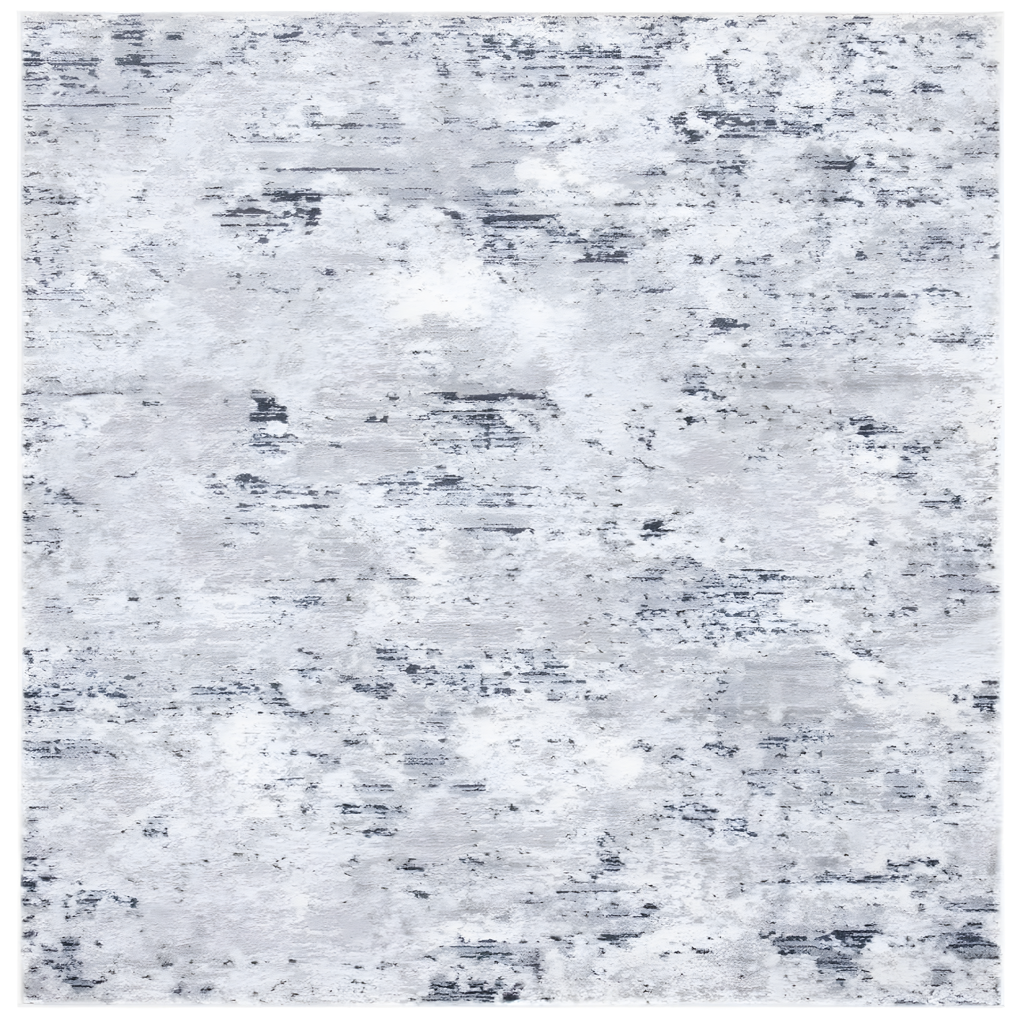 SAFAVIEH Amelia Alastar Abstract Distressed Area Rug, Grey/Ivory, 6'7" x 6'7" Square