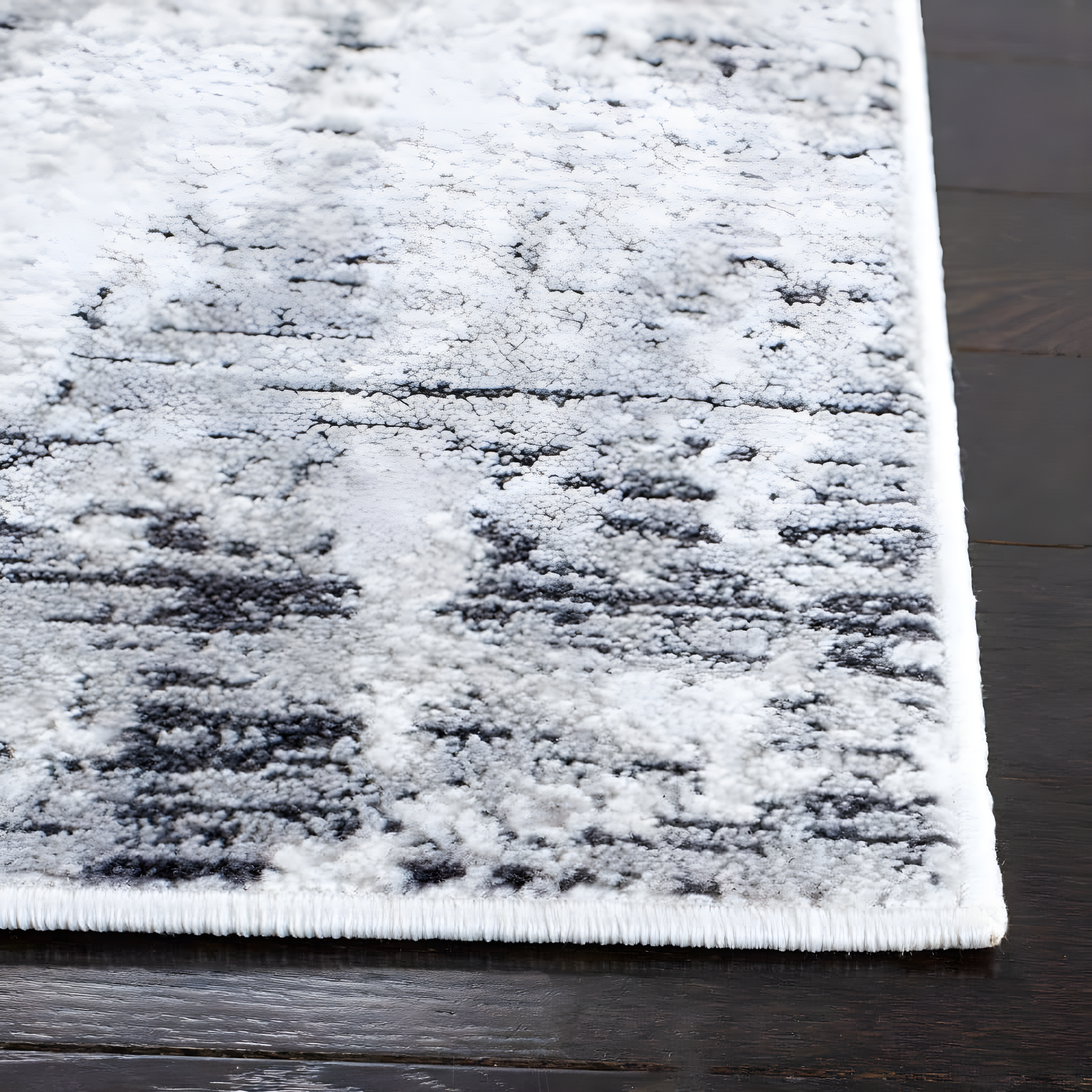 SAFAVIEH Amelia Alastar Abstract Distressed Area Rug, Grey/Ivory, 6'7" x 6'7" Square