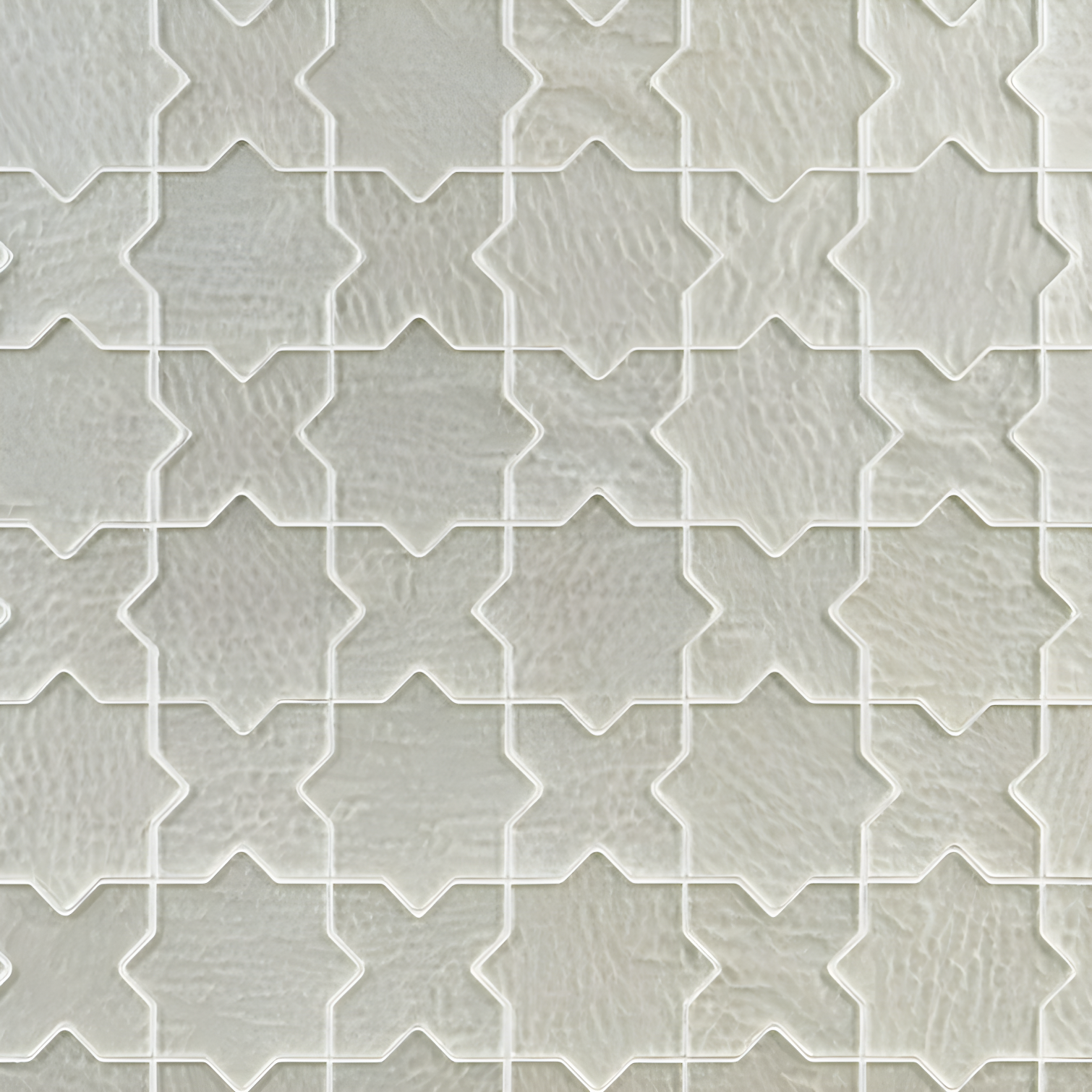 Karma 8.34 In. X 8.34 In. Star Cross Polished Glass Mosaic Wall Tile (0.48 Sq. Ft. / Each)