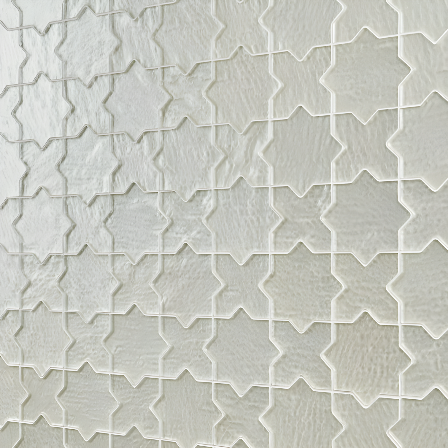 Karma 8.34 In. X 8.34 In. Star Cross Polished Glass Mosaic Wall Tile (0.48 Sq. Ft. / Each)