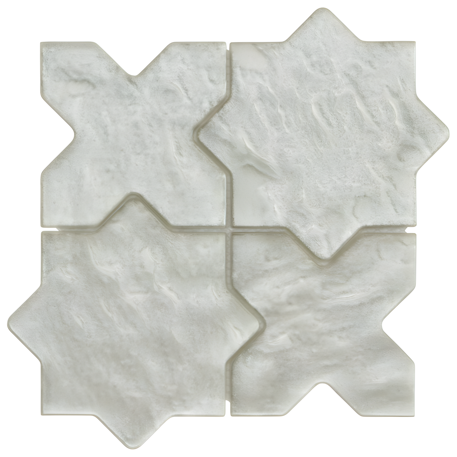 Karma 8.34 In. X 8.34 In. Star Cross Polished Glass Mosaic Wall Tile (0.48 Sq. Ft. / Each)