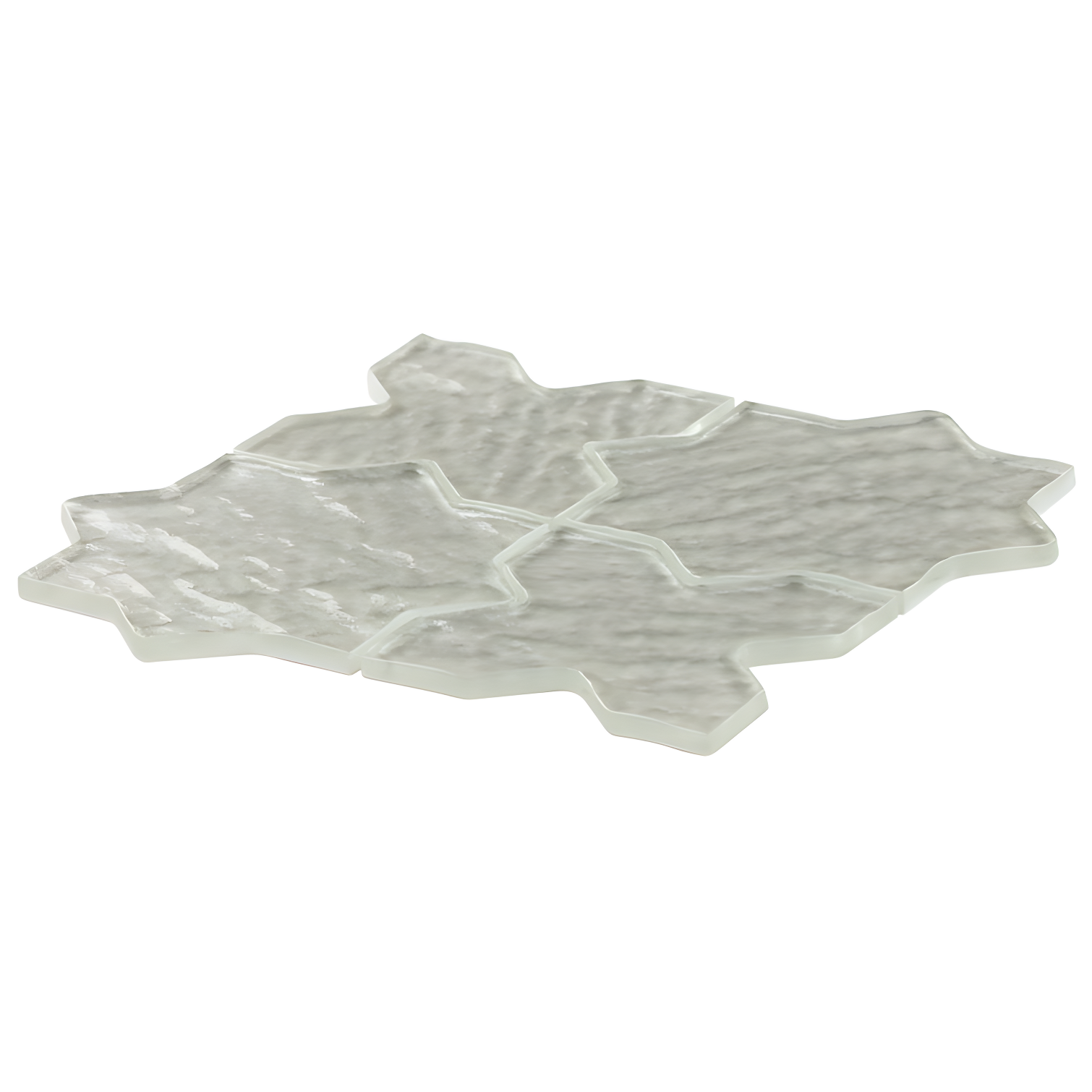 Karma 8.34 In. X 8.34 In. Star Cross Polished Glass Mosaic Wall Tile (0.48 Sq. Ft. / Each)